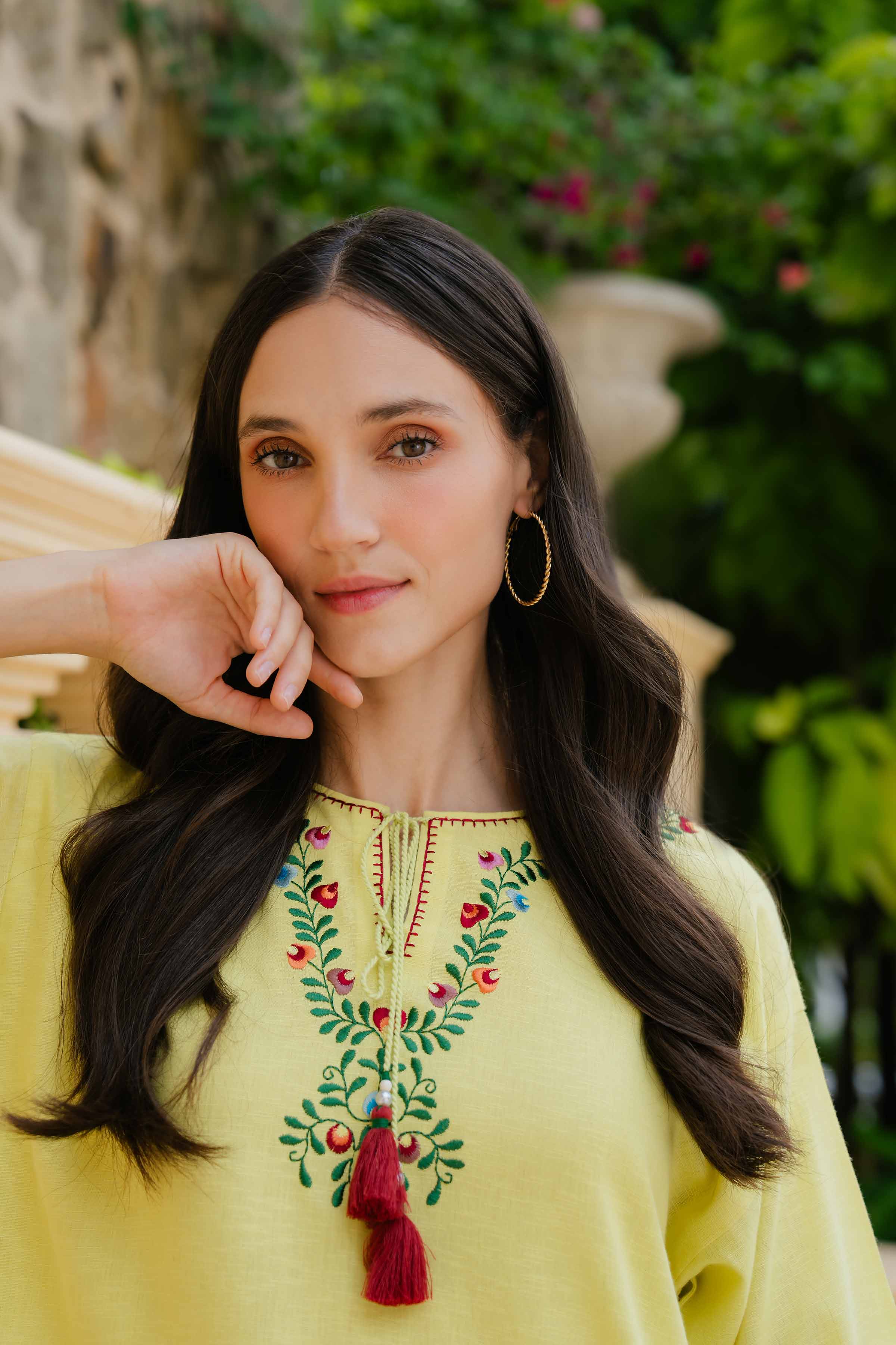 NishatUK - Brown Embroidered   Karandi 1-piece ready to wear Shirt