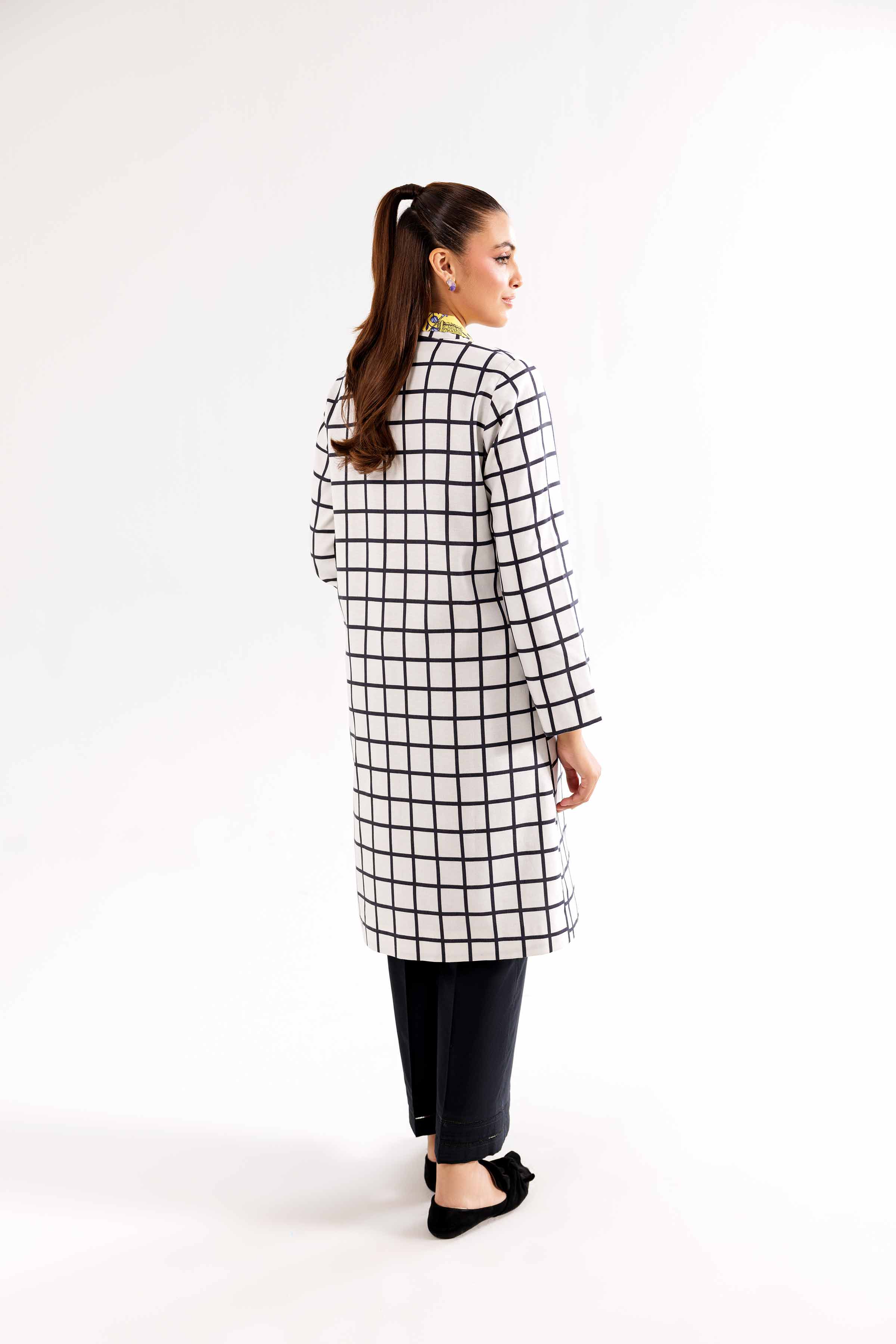 NishatUK - Off White Printed  Karandi 1-piece ready to wear Jacket
