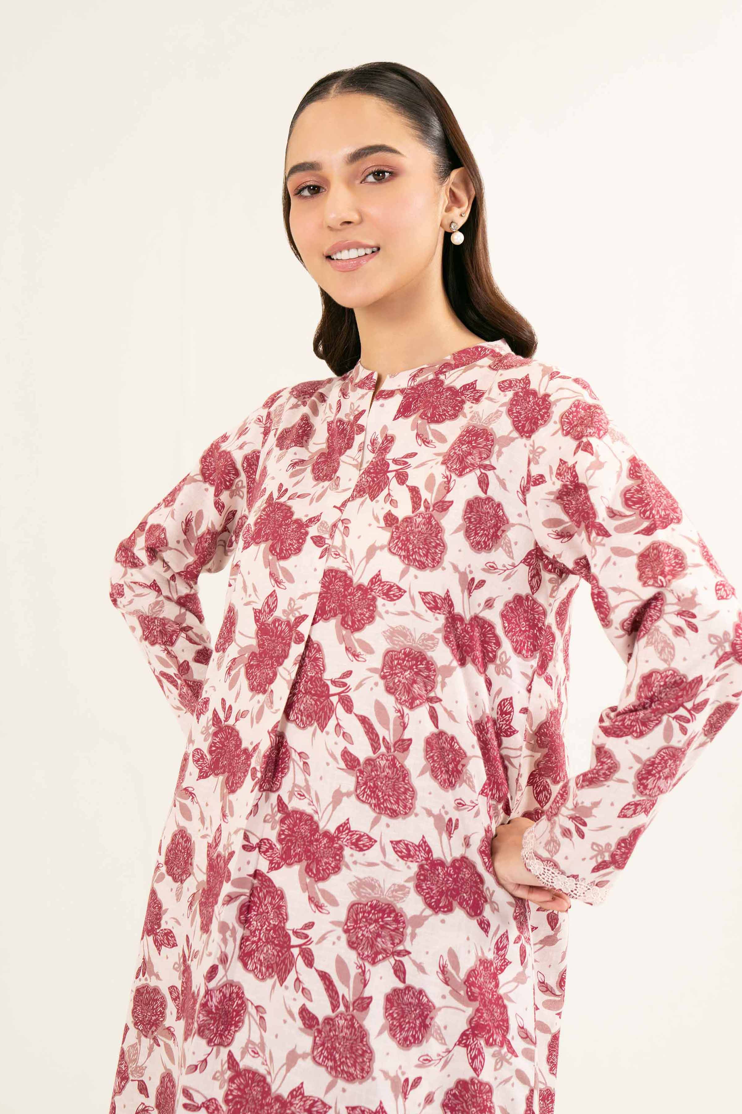 NishatUK - Brown Printed  Karandi 2-piece ready to wear Dress