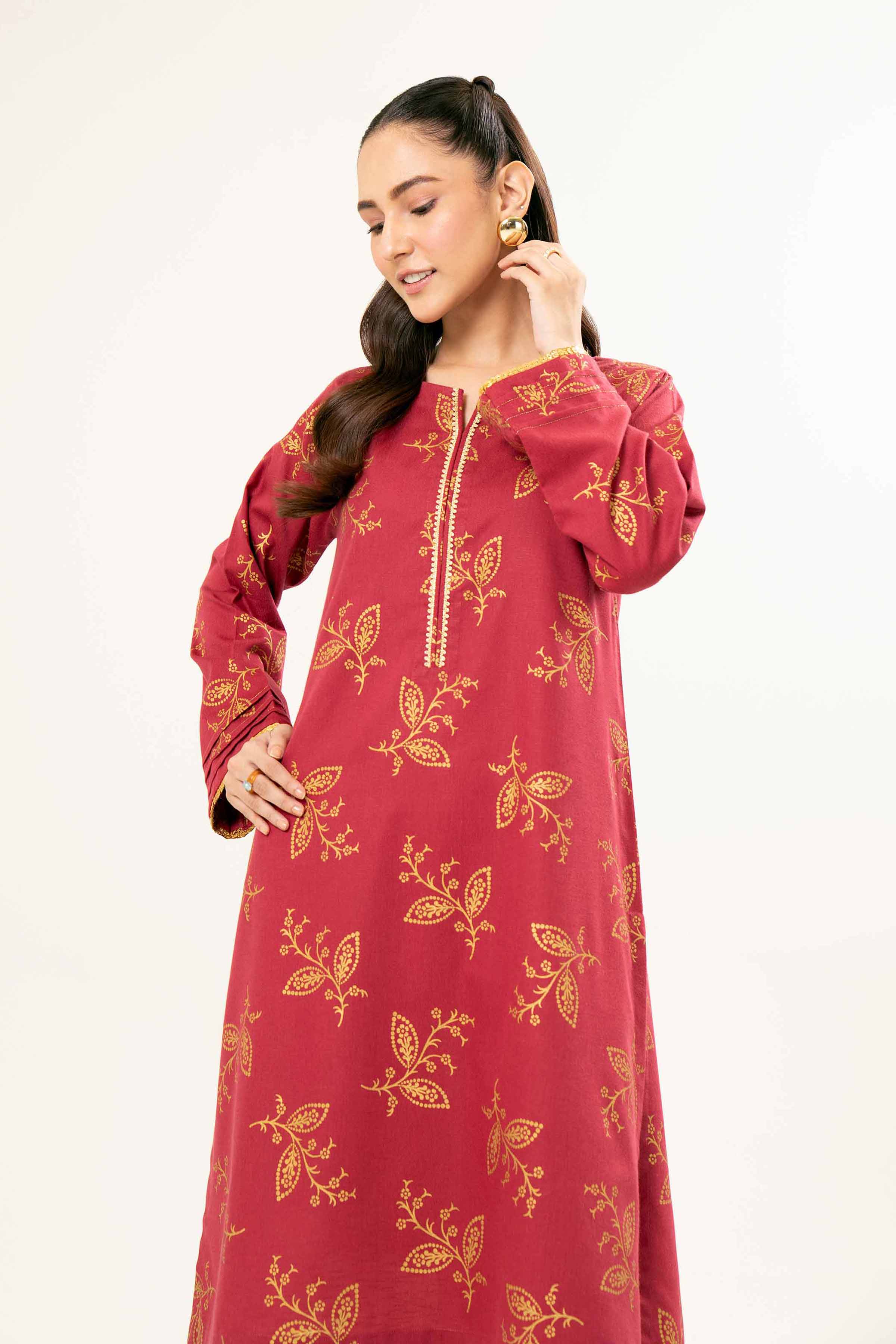 NishatUK - Brown Printed  Karandi 1-piece ready to wear Shirt