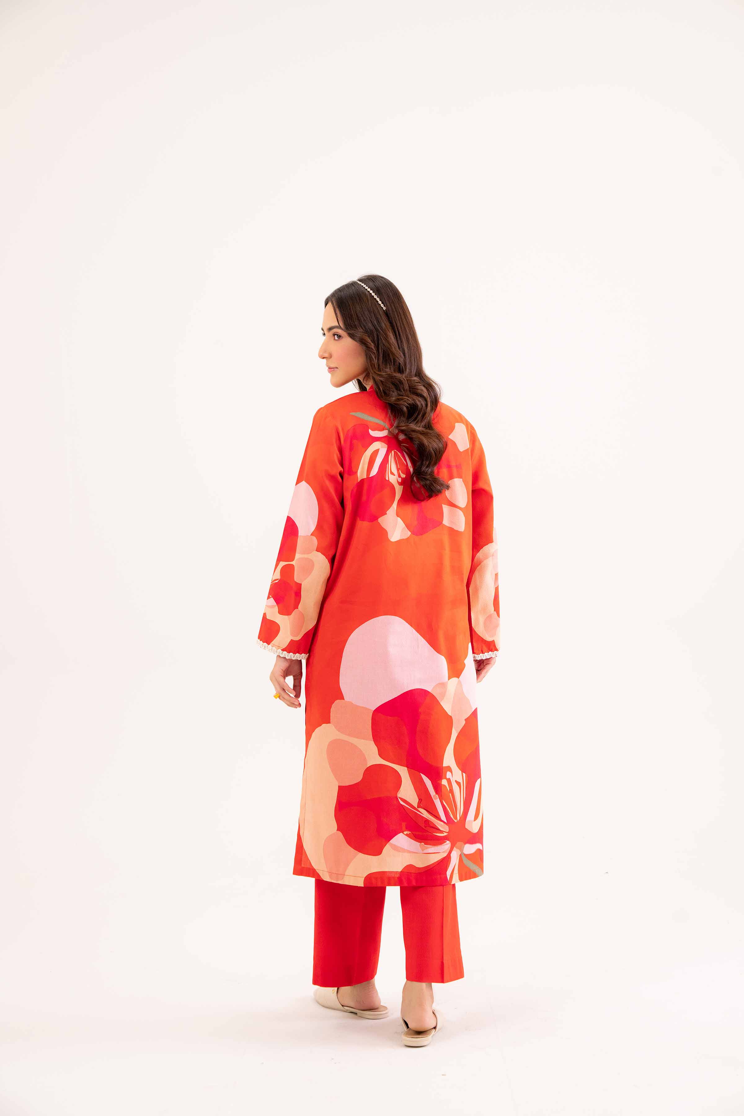 NishatUK - Brown Printed Dobby 2-piece ready to wear Dress