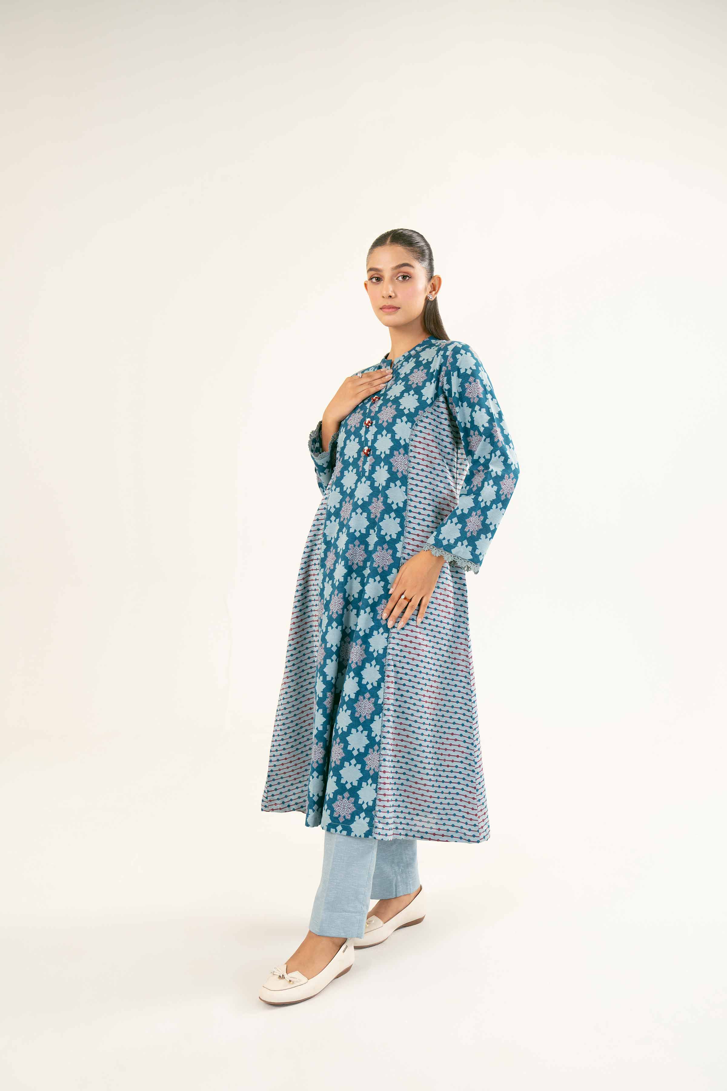 NishatUK - Brown Printed  Karandi 2-piece ready to wear Dress