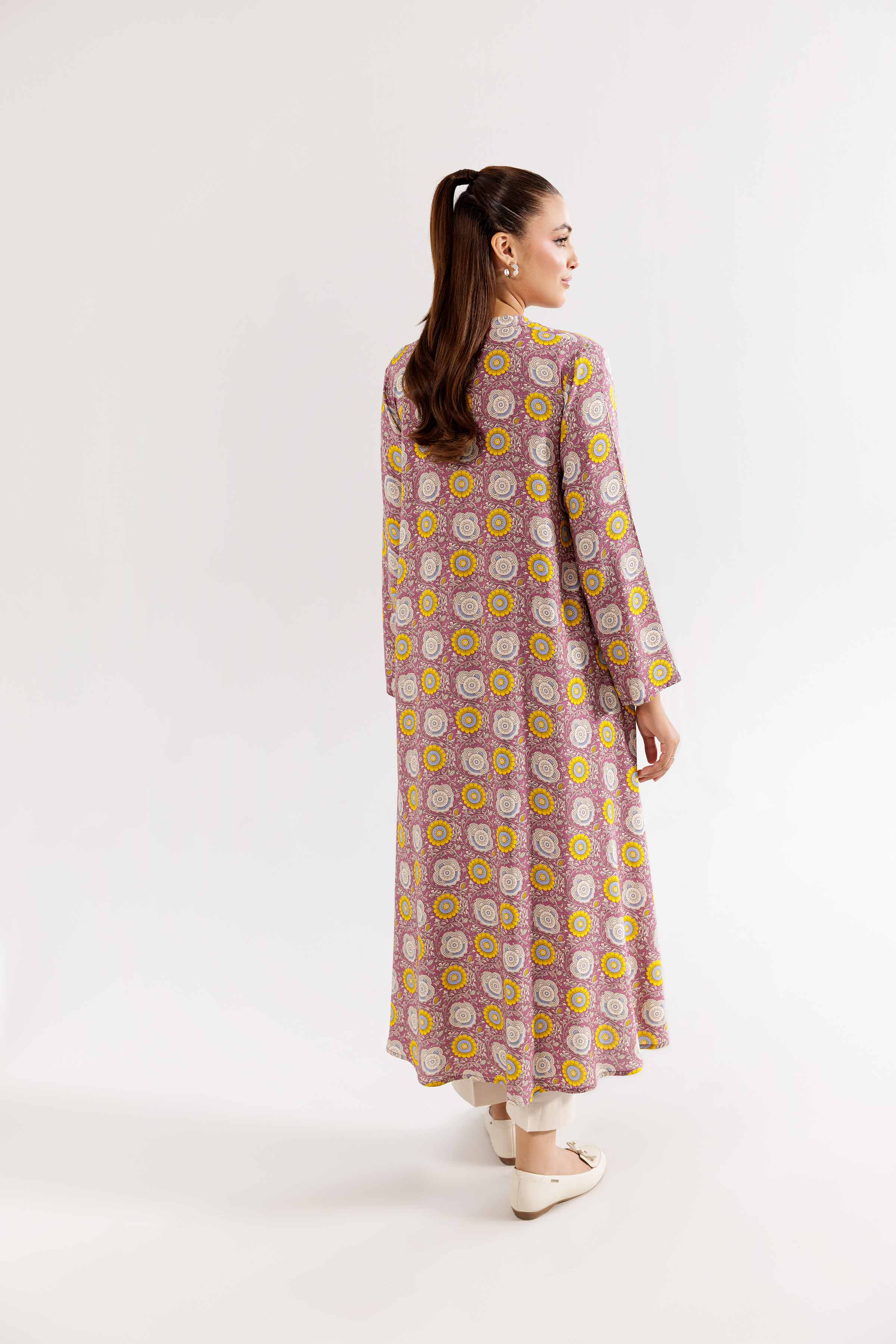 NishatUK - Pink Printed Linen 1-piece ready to wear Shirt