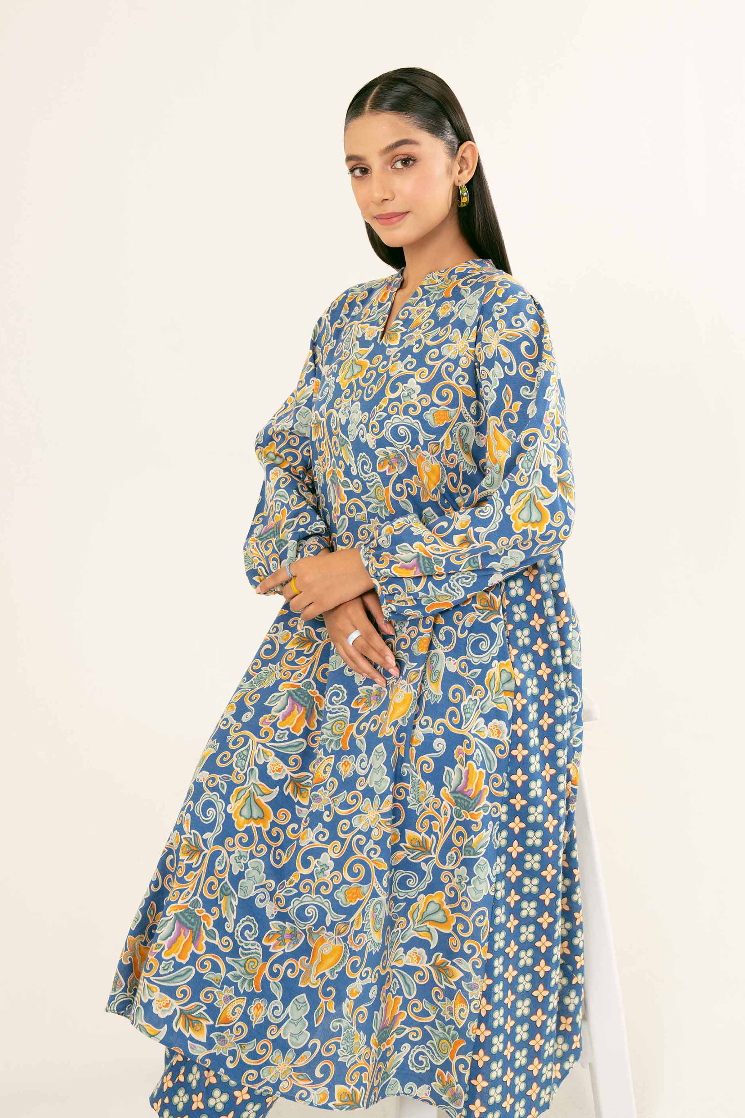 NishatUK - Brown Printed  Karandi 2-piece ready to wear Dress