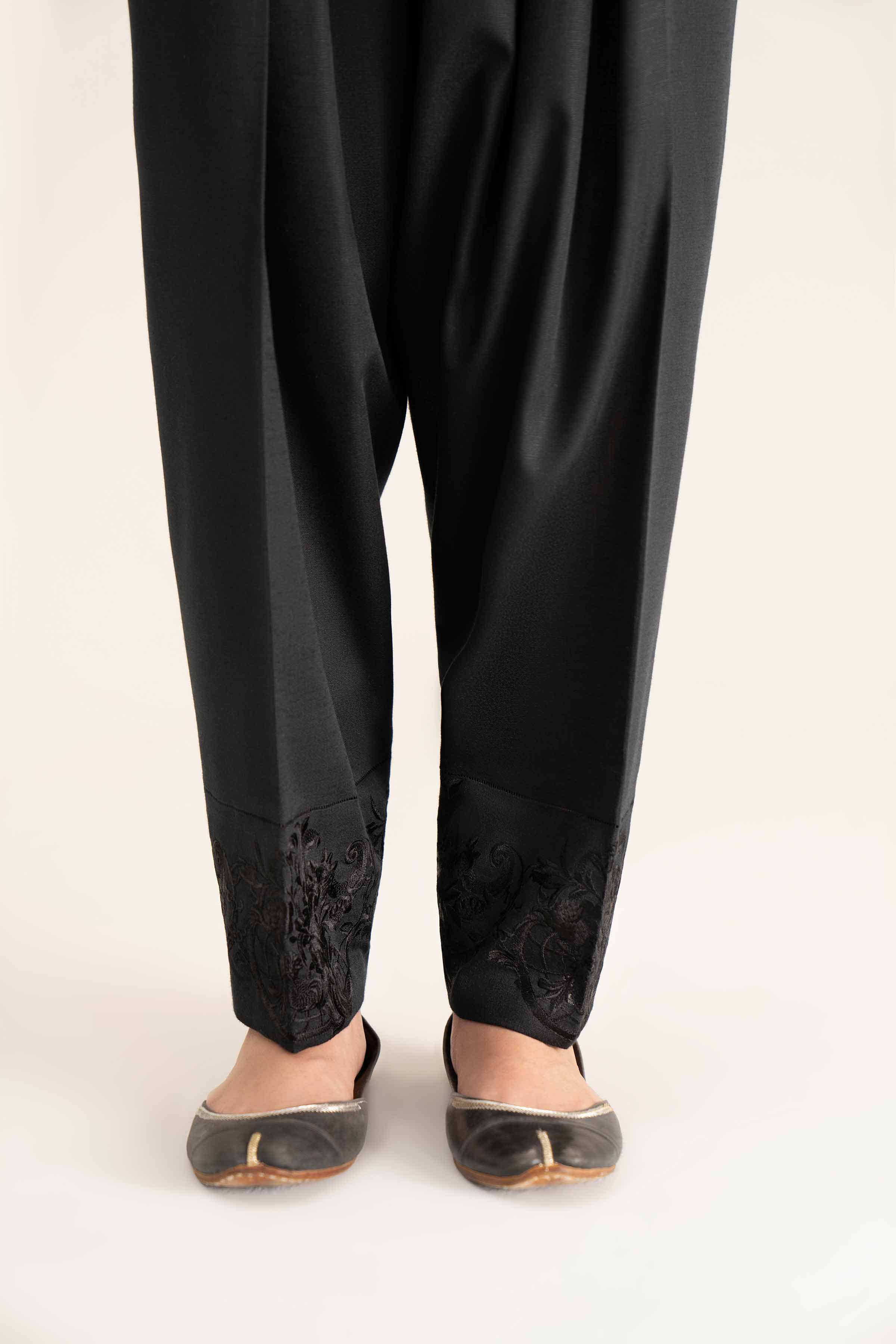 NishatUK - Black Solids  Karandi 1-piece ready to wear Shalwar