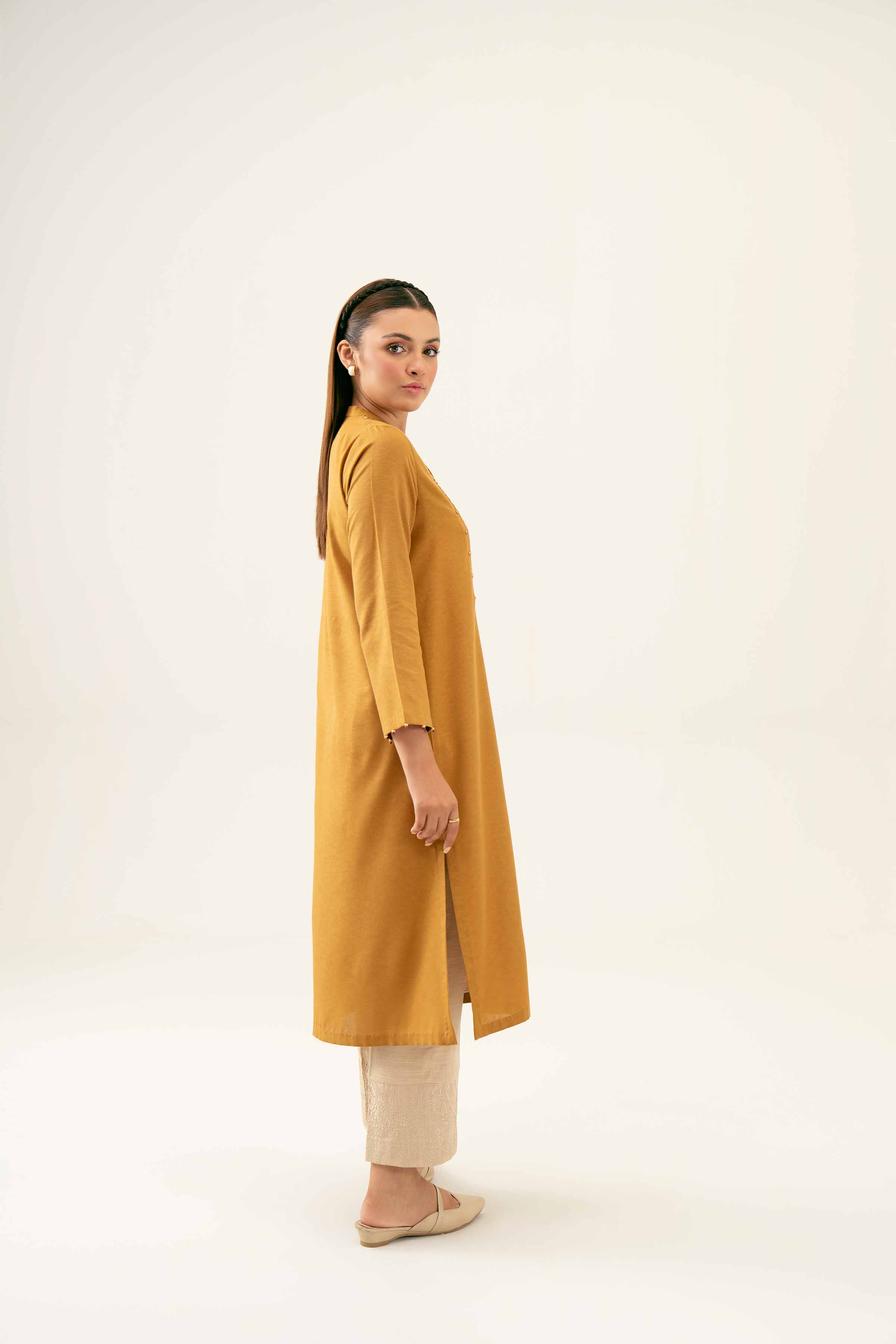 NishatUK - Brown Solids  Karandi 1-piece ready to wear Shirt