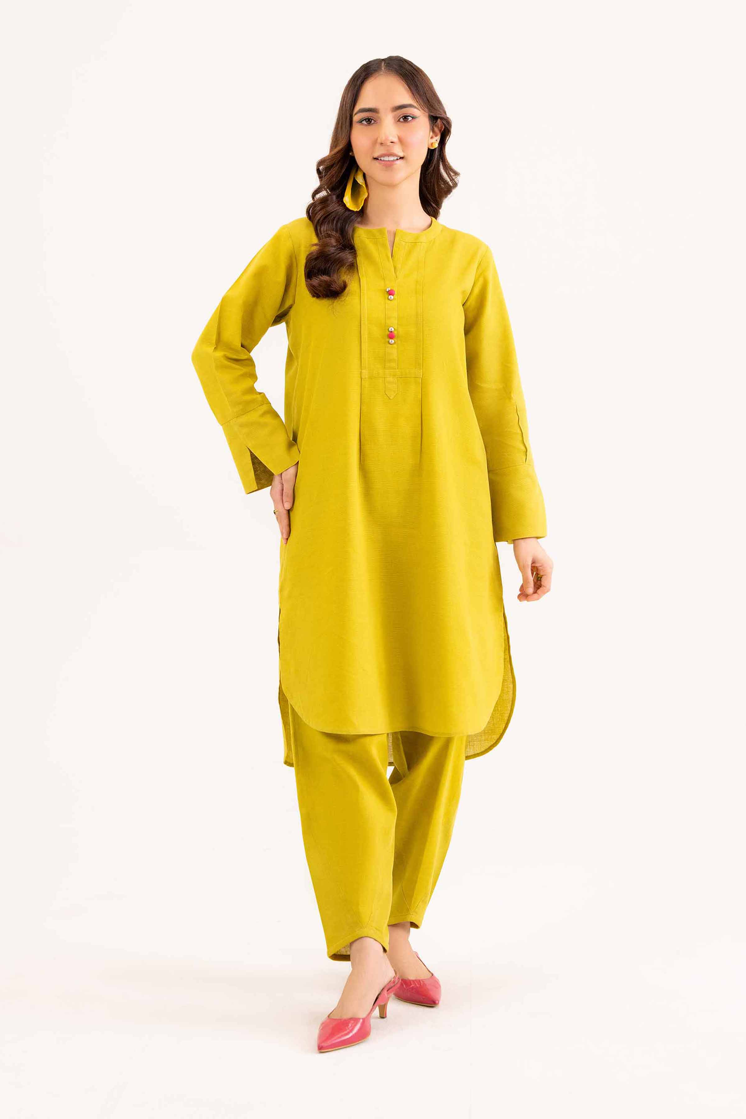 NishatUK - Brown Solids Khaddar 2-piece ready to wear Dress