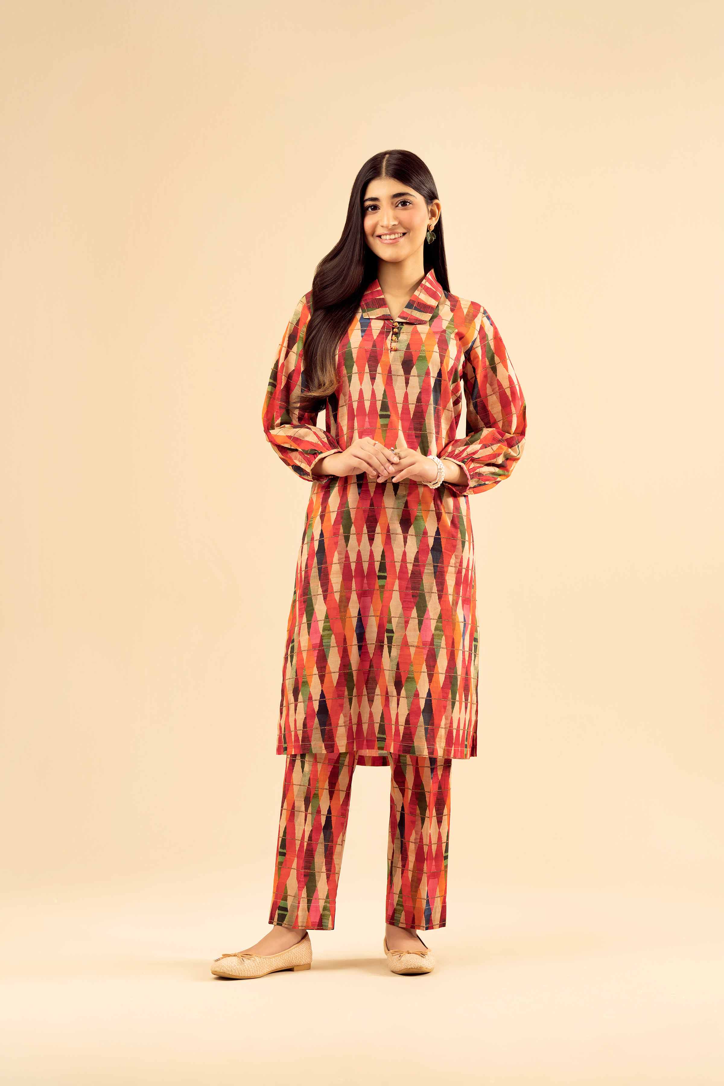 NishatUK - Multi Printed Cambric 2-piece ready to wear Dress