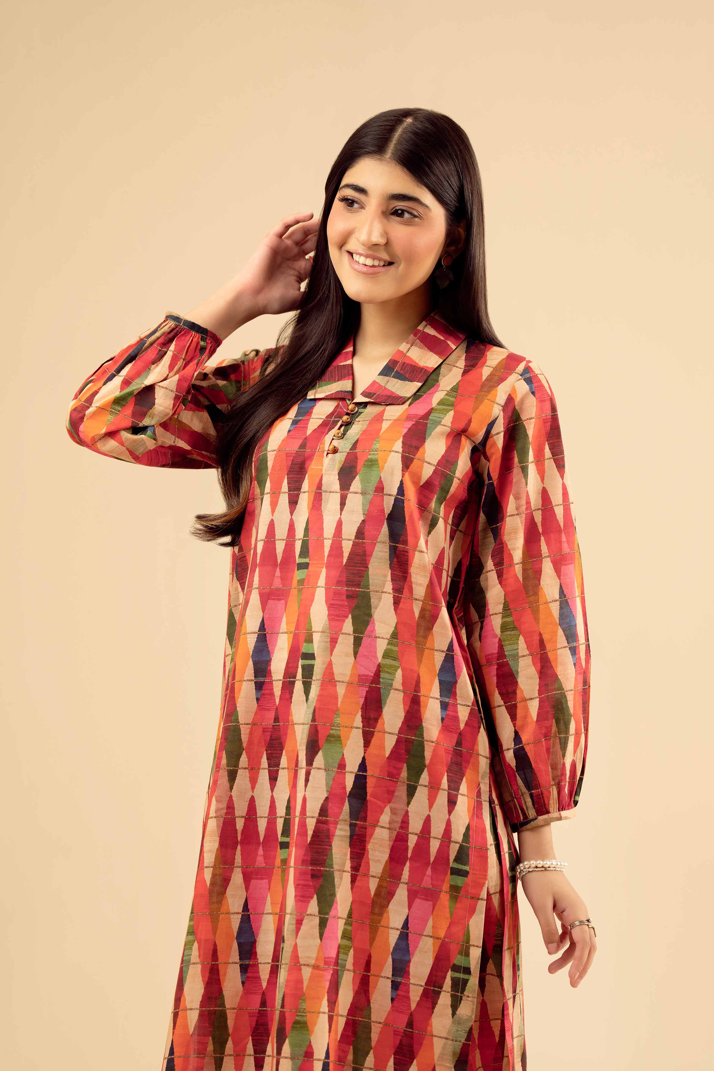 NishatUK - Multi Printed Cambric 2-piece ready to wear Dress