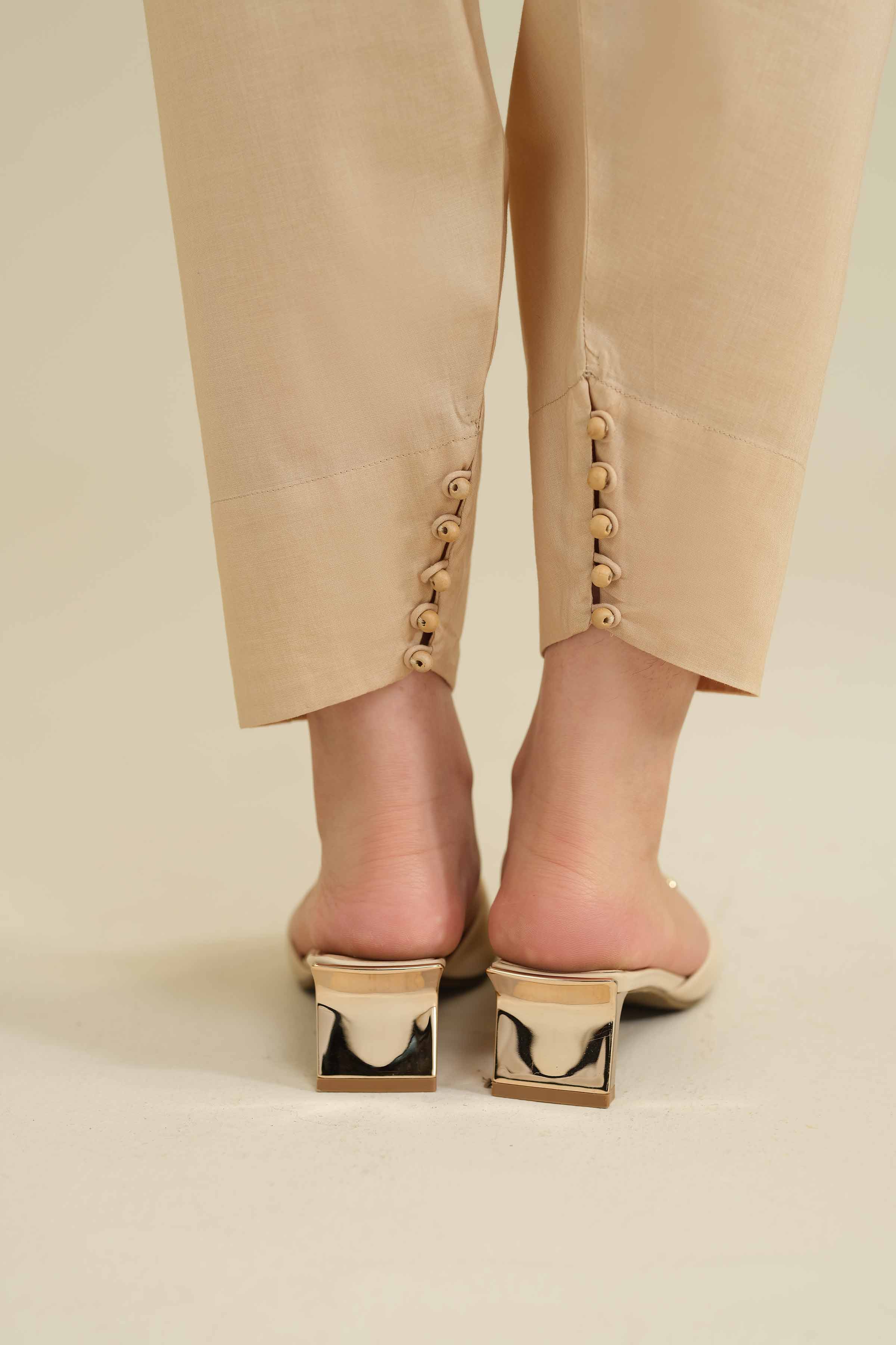 NishatUK - Beige Solids Cambric 1-piece ready to wear Shalwar