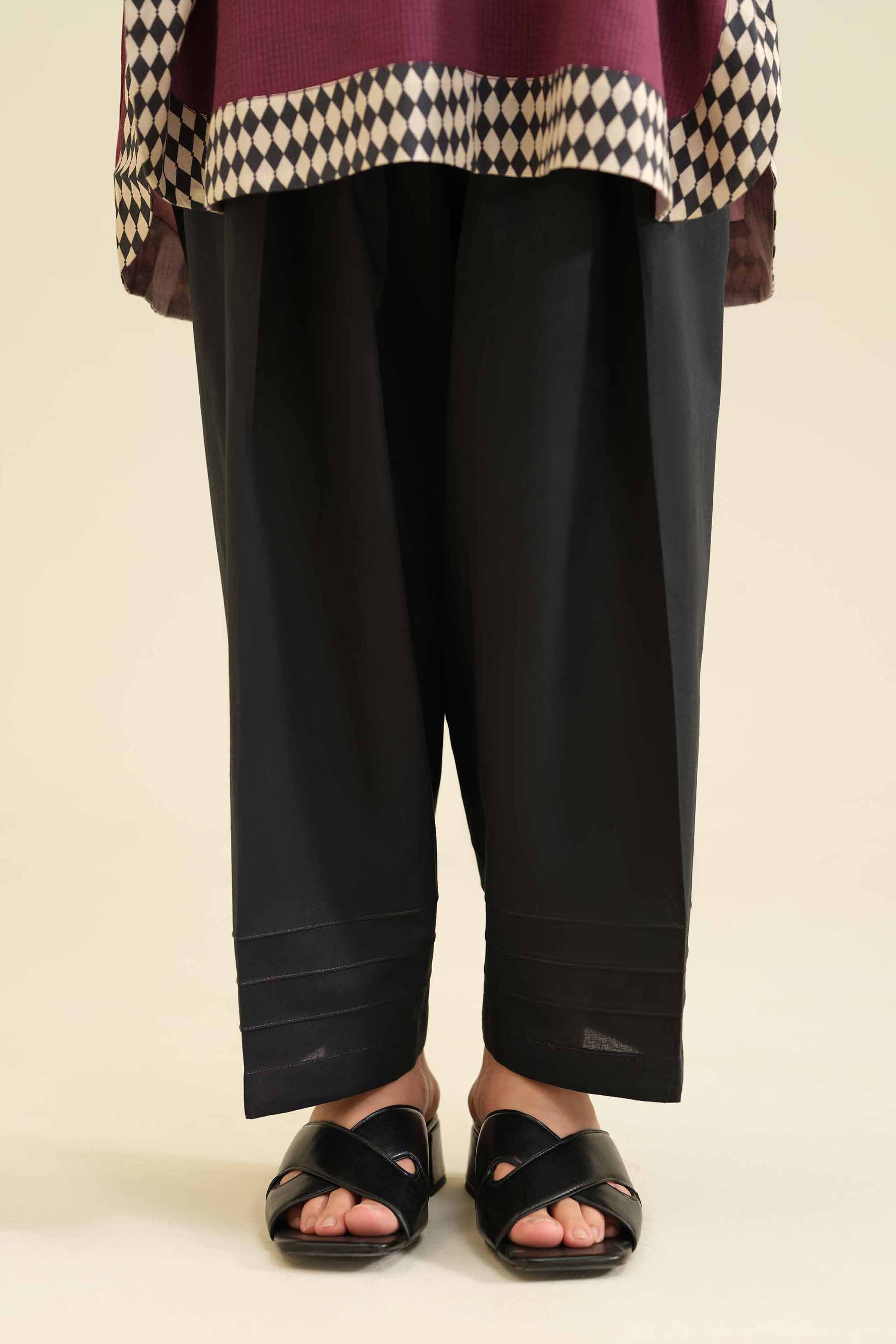 NishatUK - Black Solids Cambric 1-piece ready to wear Shalwar