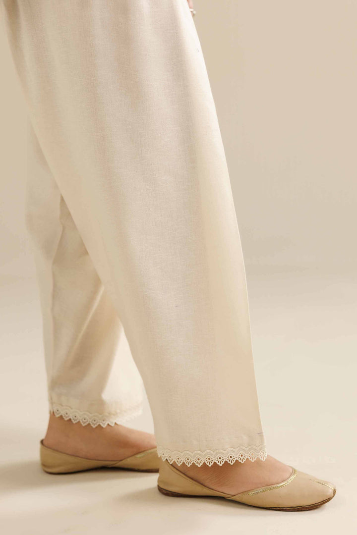 NishatUK - Off White Solids Karandi 1-piece ready to wear Shalwar