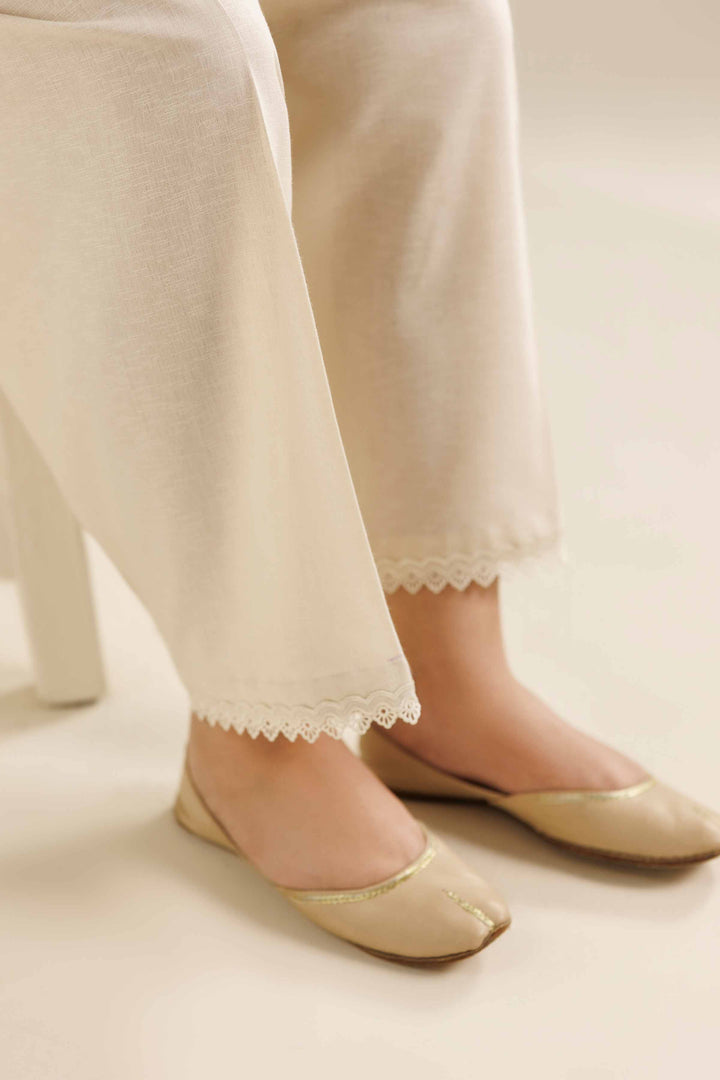 NishatUK - Off White Solids Karandi 1-piece ready to wear Shalwar