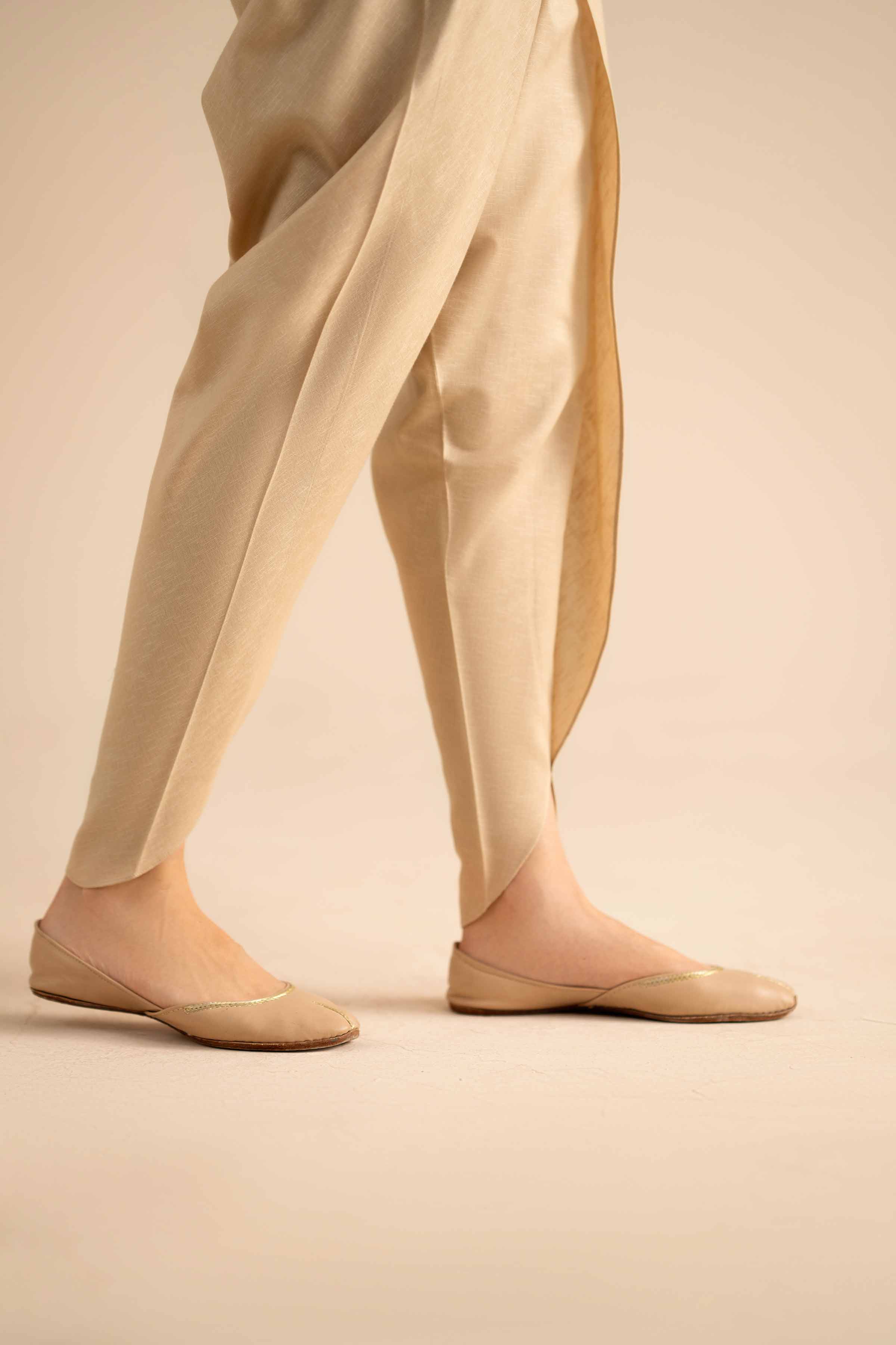 NishatUK - Beige Solids Karandi 1-piece ready to wear Shalwar