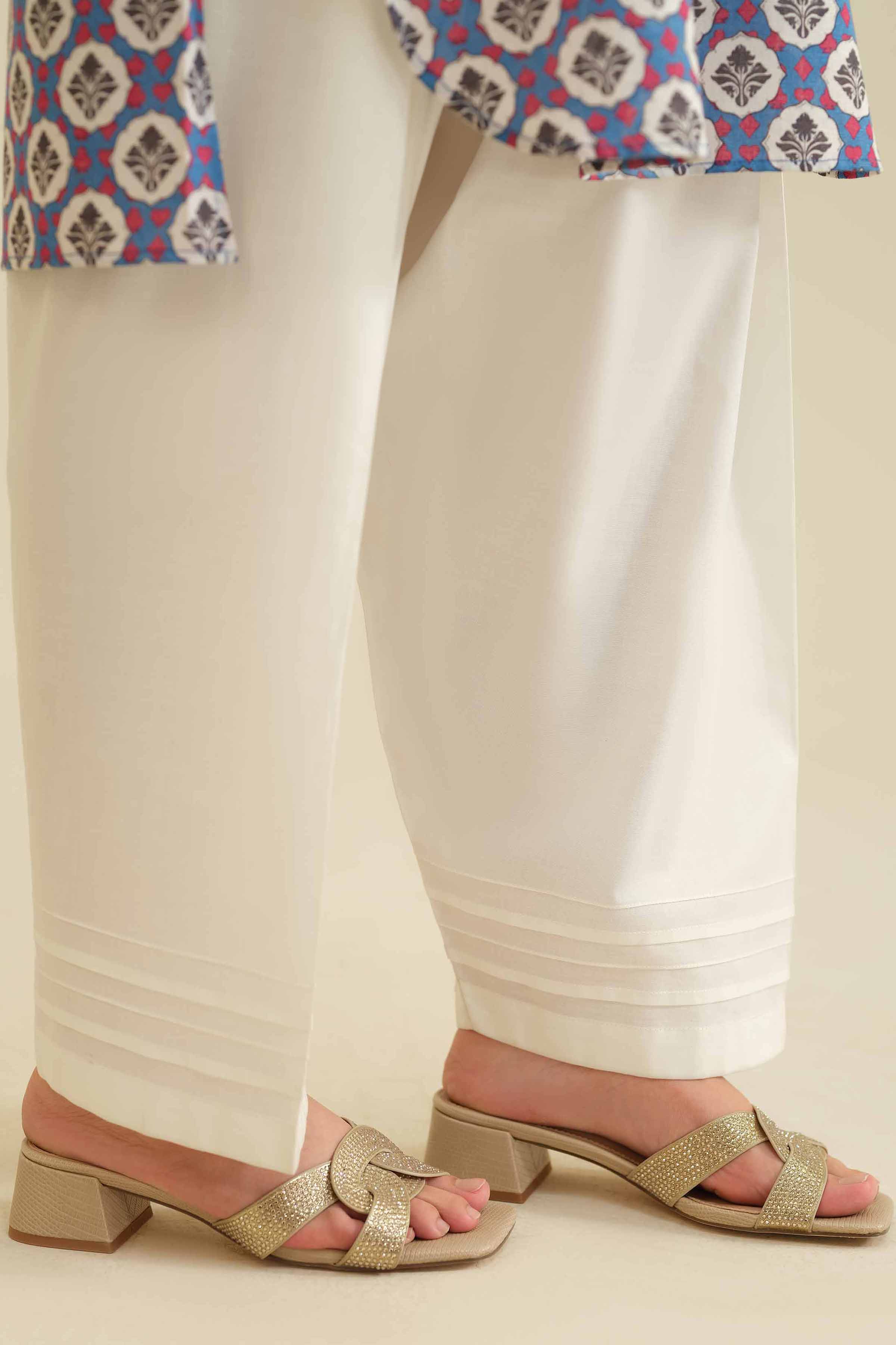 NishatUK - White Solids Cambric 1-piece ready to wear Shalwar