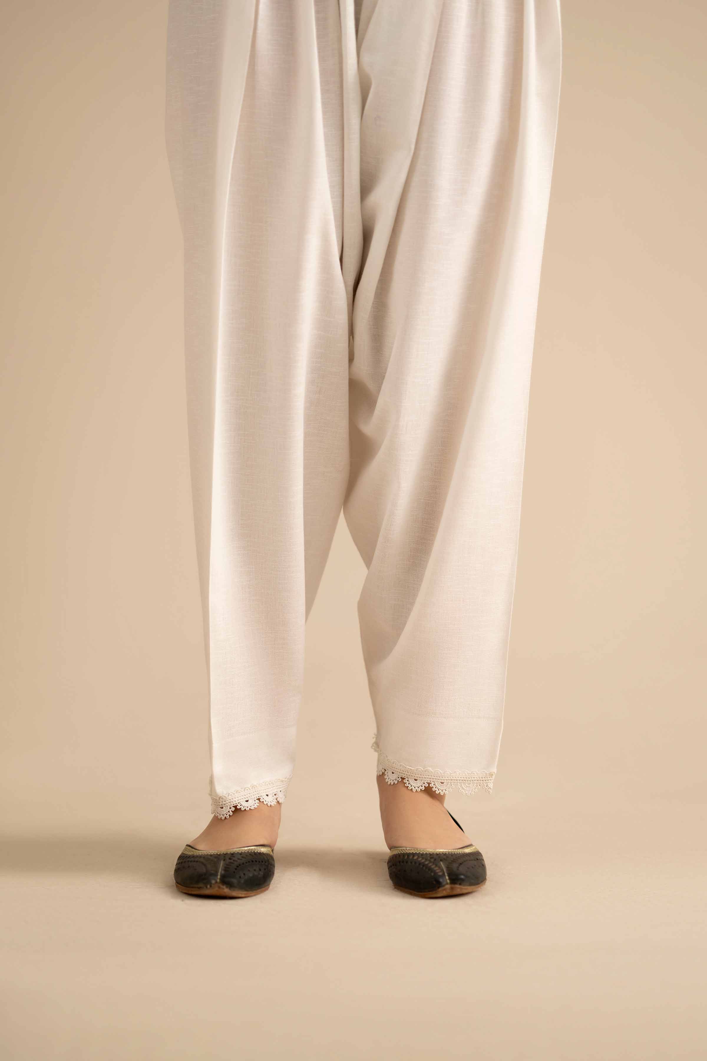 NishatUK - White Solids Karandi 1-piece ready to wear Shalwar