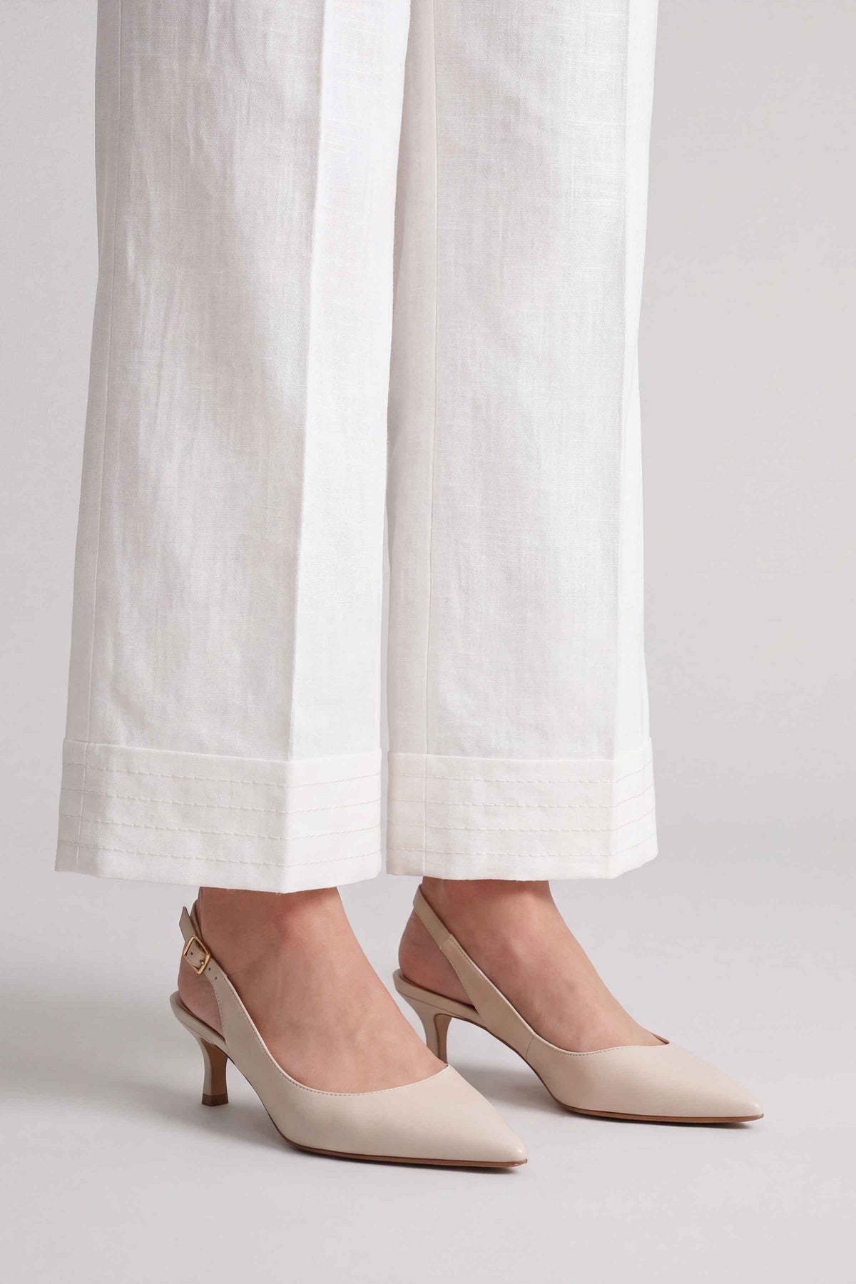 Nishat UK - Off White Solids Karandi 1 Piece ready to wear Trouser
