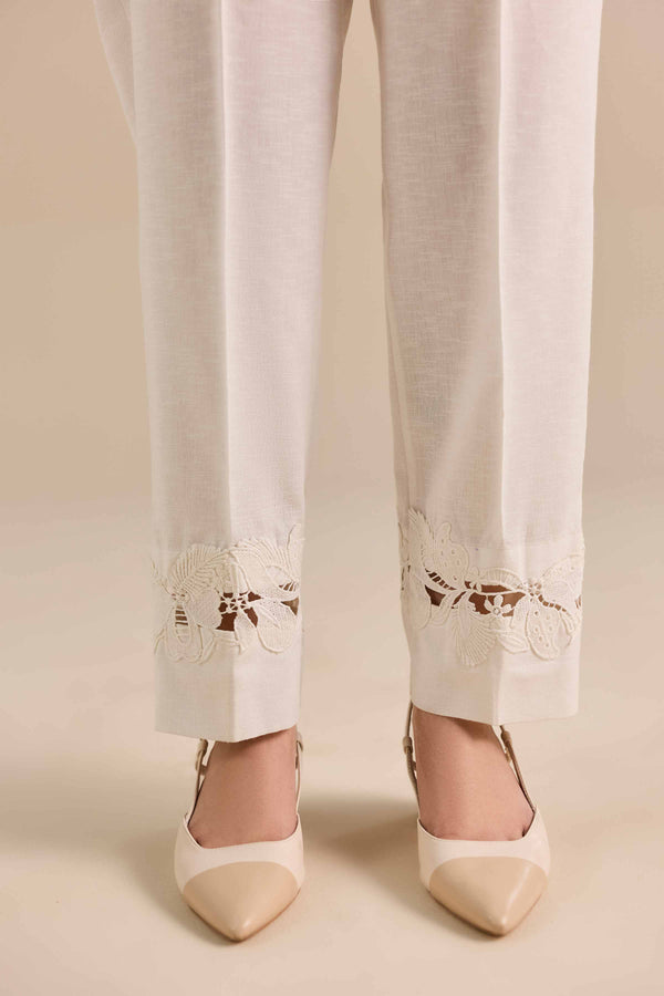NishatUK - White Solids Karandi 1-piece ready to wear Pant
