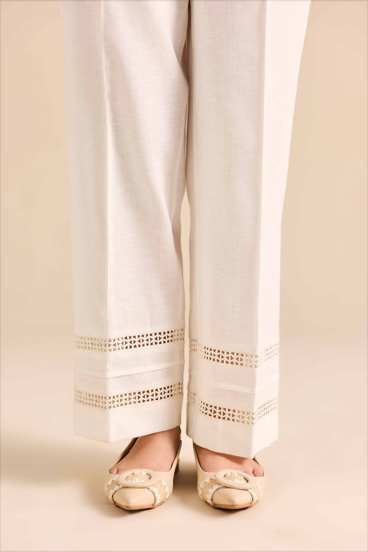 NishatUK - Off White Solids Karandi 1-piece ready to wear Trouser