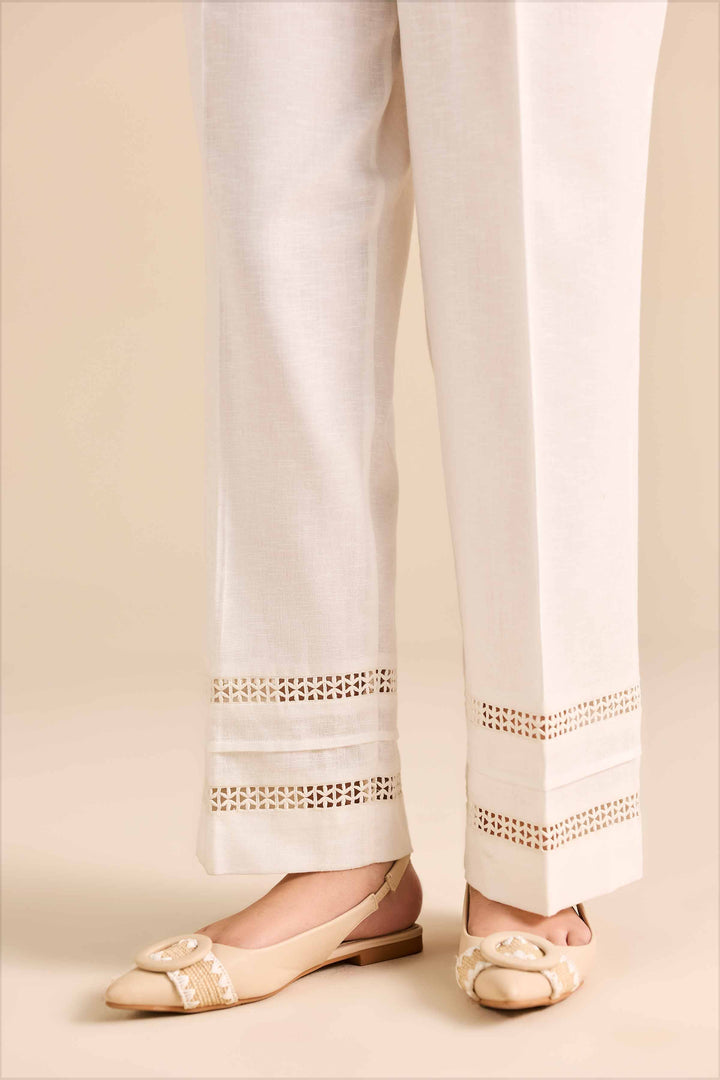 NishatUK - Off White Solids Karandi 1-piece ready to wear Trouser