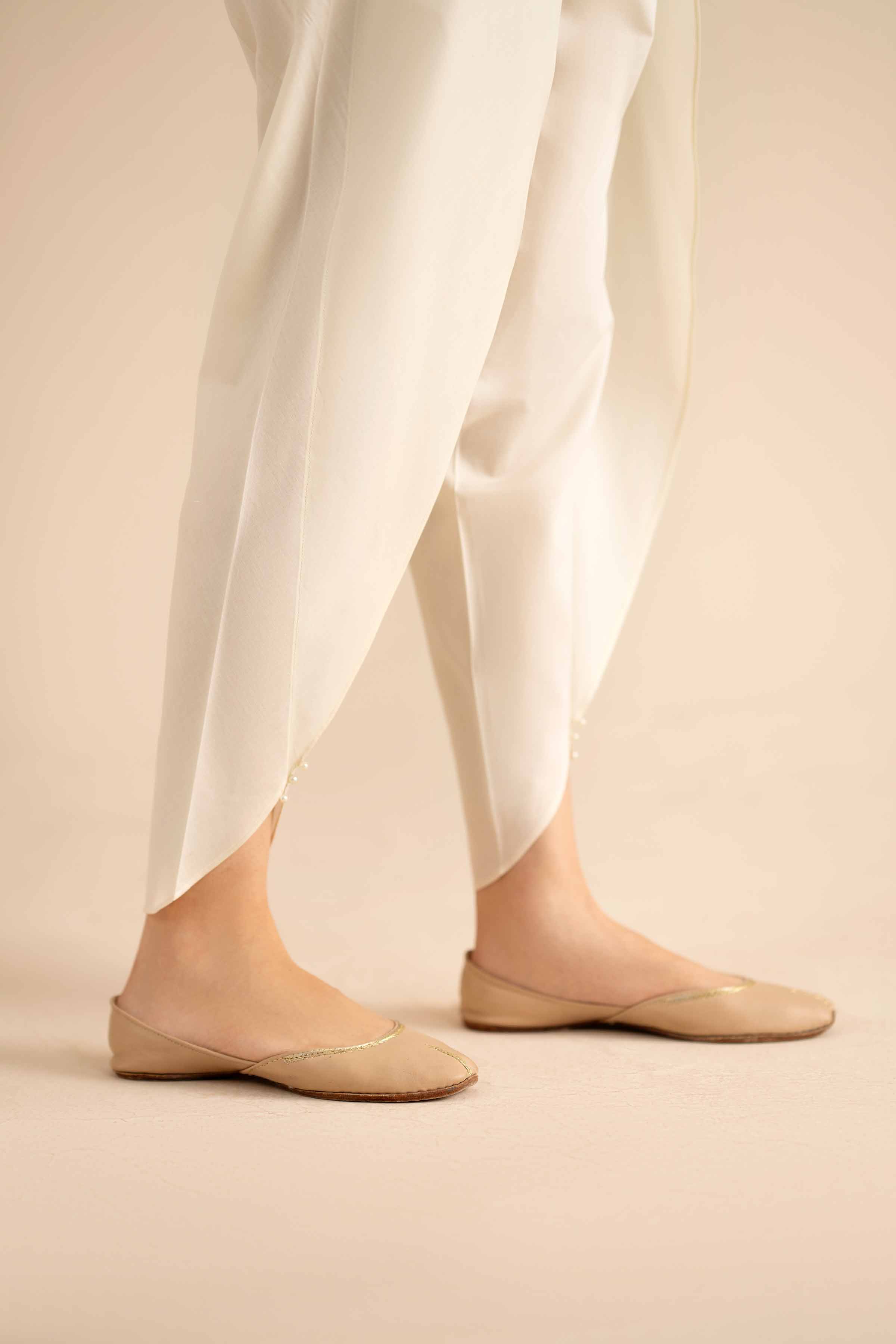 NishatUK - Off White Solids Cambric 1-piece ready to wear Shalwar