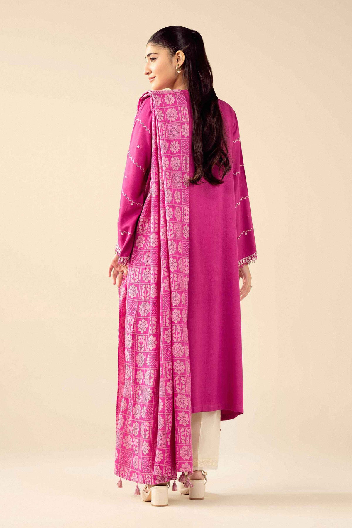 Nishat UK - Pink Embroidered Marina 2 Pieces ready to wear Dress