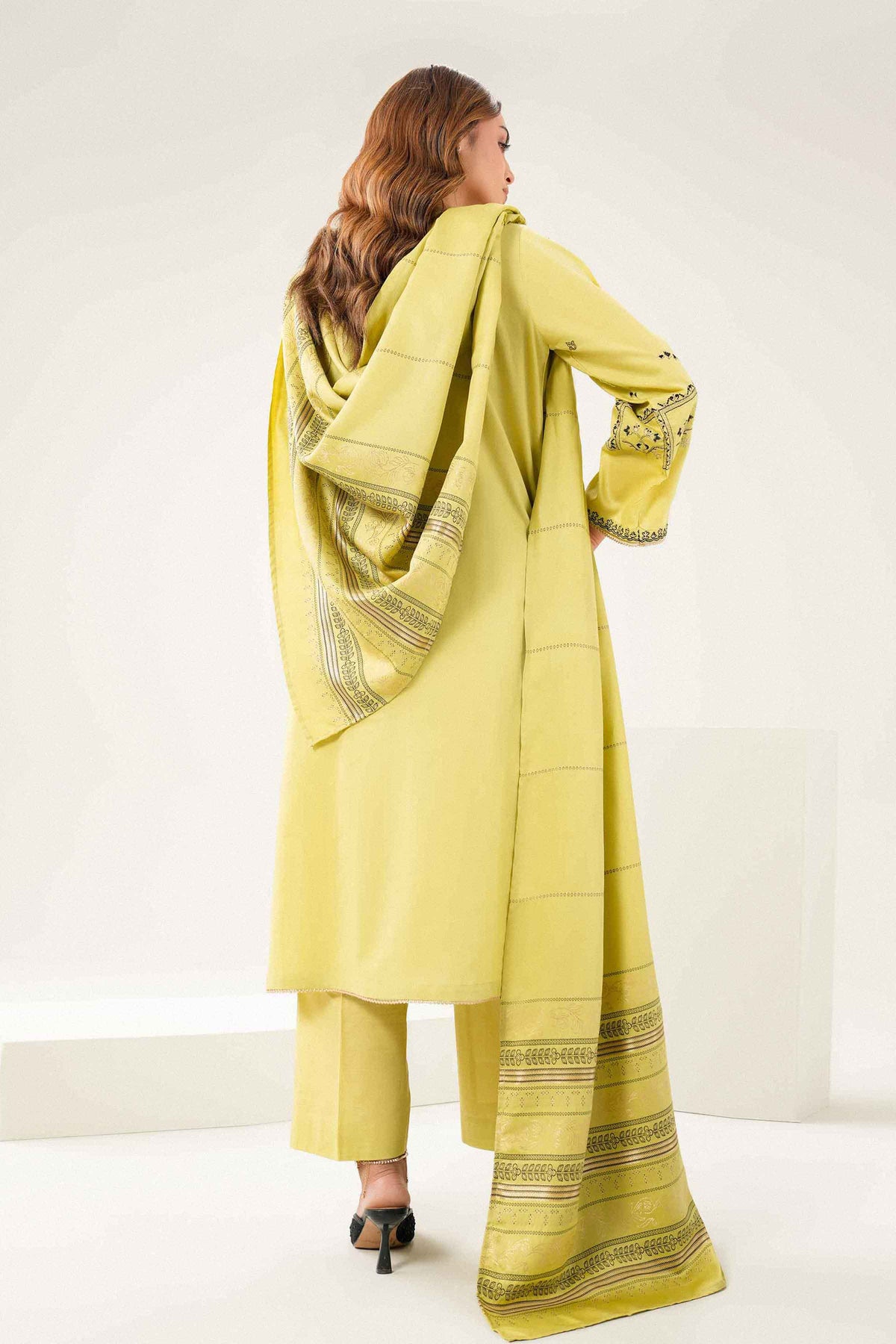 Nishat UK - Yellow Embroidered  Dobby  2 Pieces ready to wear Dress