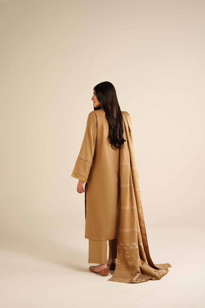 NishatUK - Brown Solids Dobby 3-piece ready to wear Suit