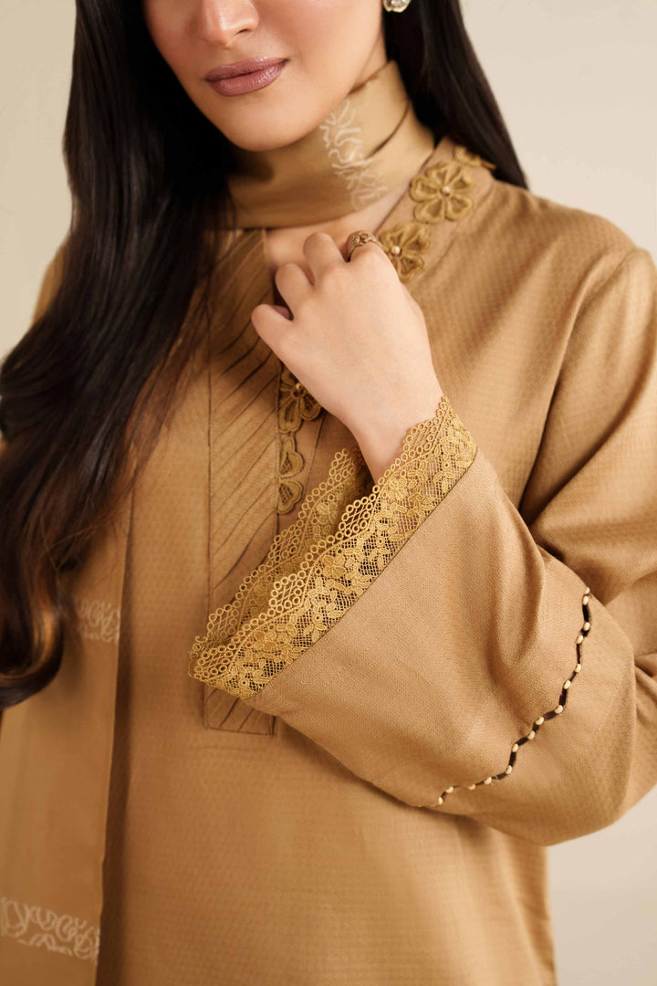 NishatUK - Brown Solids Dobby 3-piece ready to wear Suit