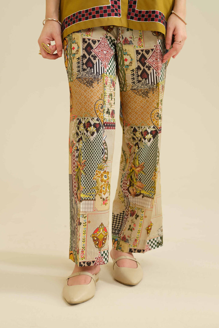 NishatUK - Mustard Embroidered  Tropical 2-piece ready to wear Dress