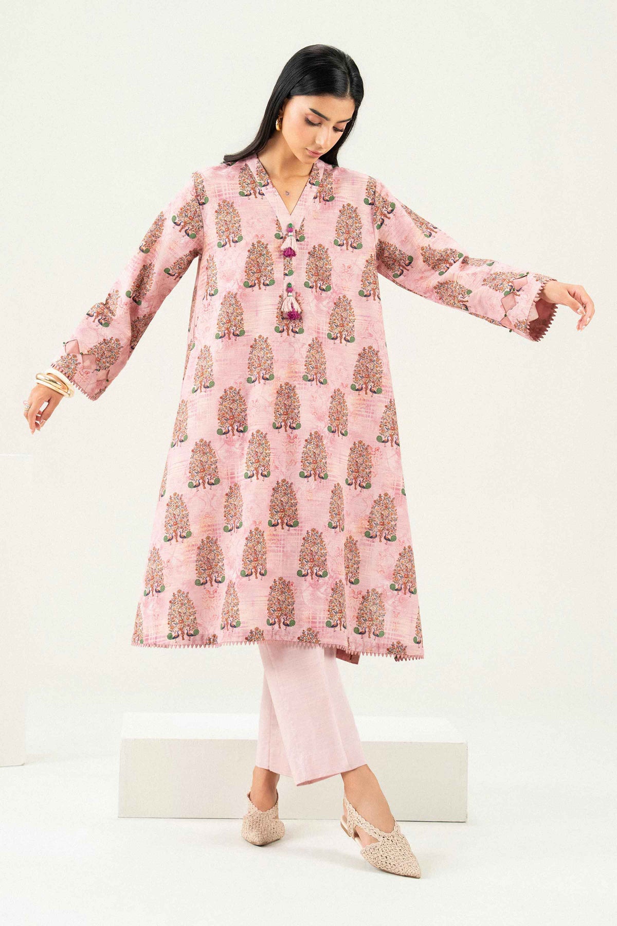 Nishat UK - Pink Printed Khaddar 2 Pieces ready to wear Dress