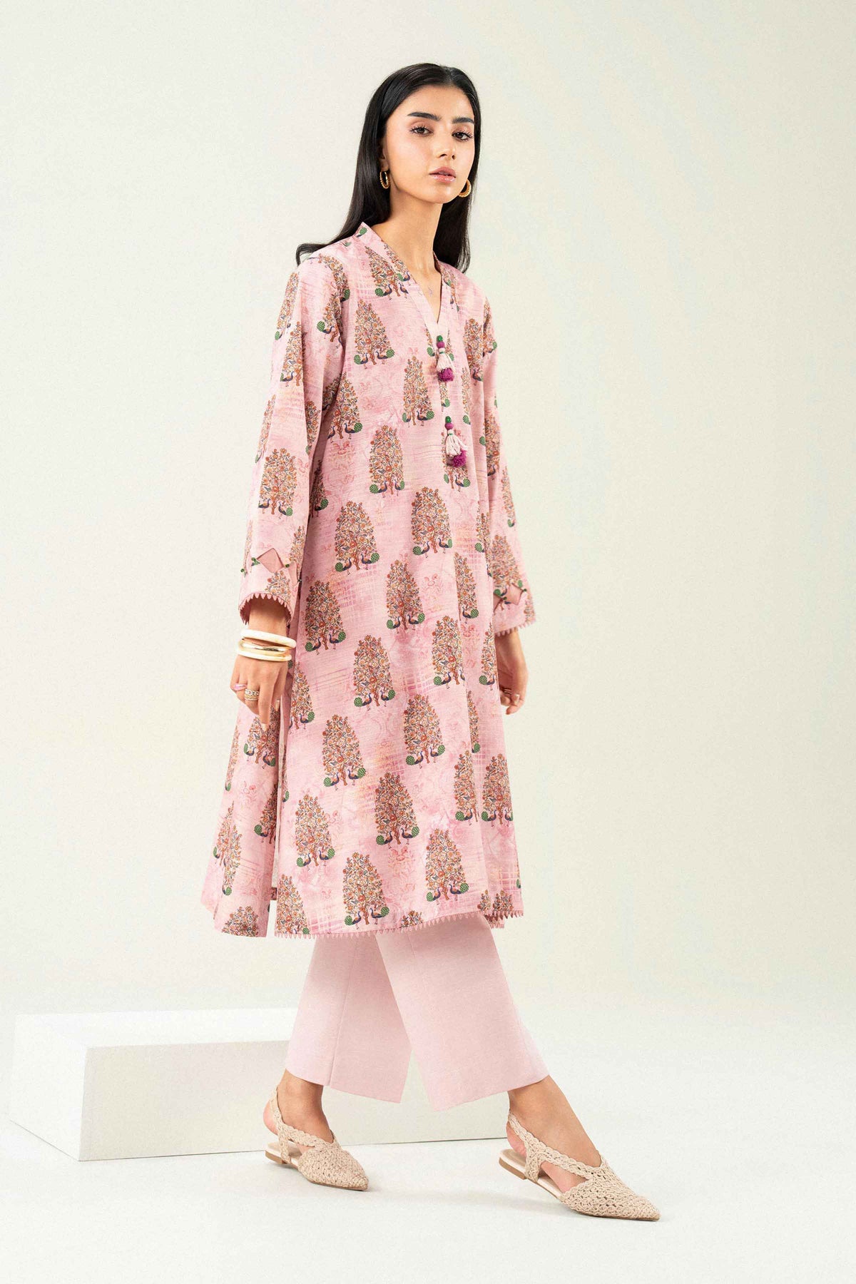 Nishat UK - Pink Printed Khaddar 2 Pieces ready to wear Dress