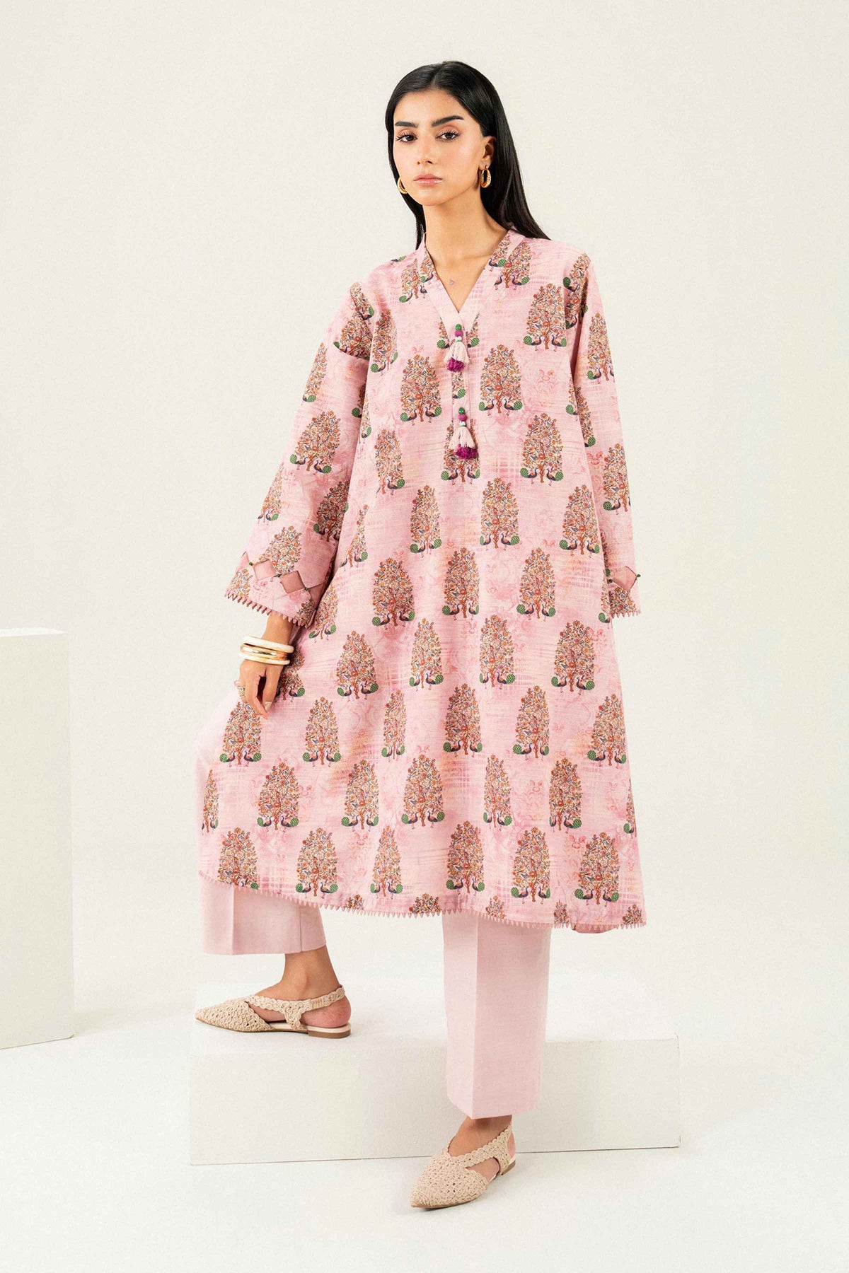 Nishat UK - Pink Printed Khaddar 2 Pieces ready to wear Dress