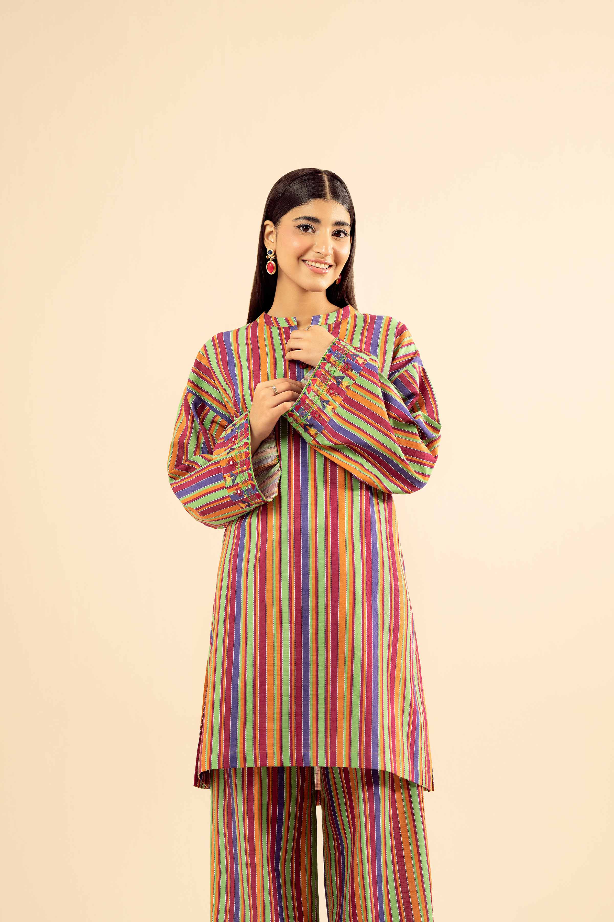 NishatUK - Multi Embroidered Khaddar 2-piece ready to wear Dress