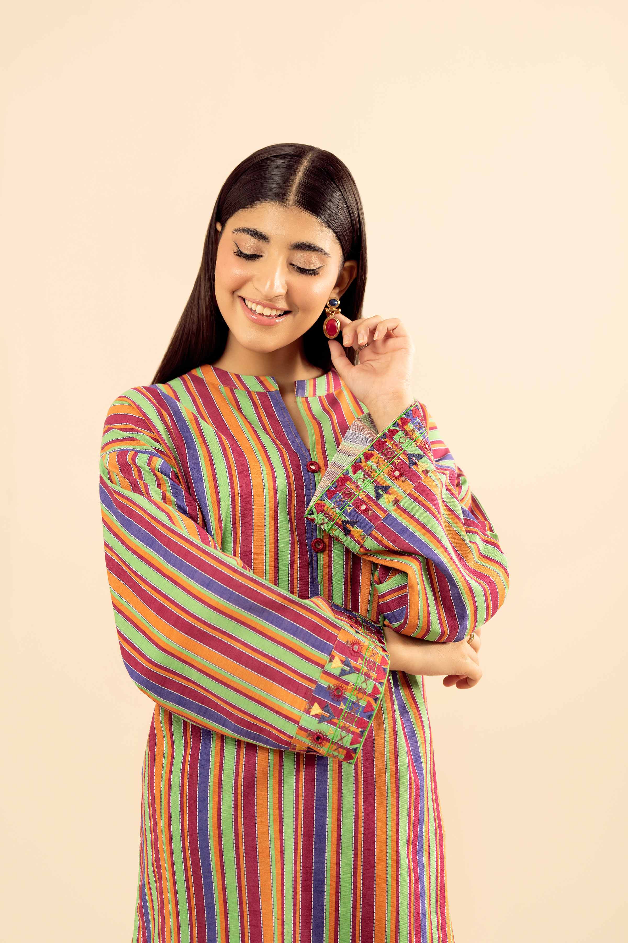 NishatUK - Multi Embroidered Khaddar 2-piece ready to wear Dress