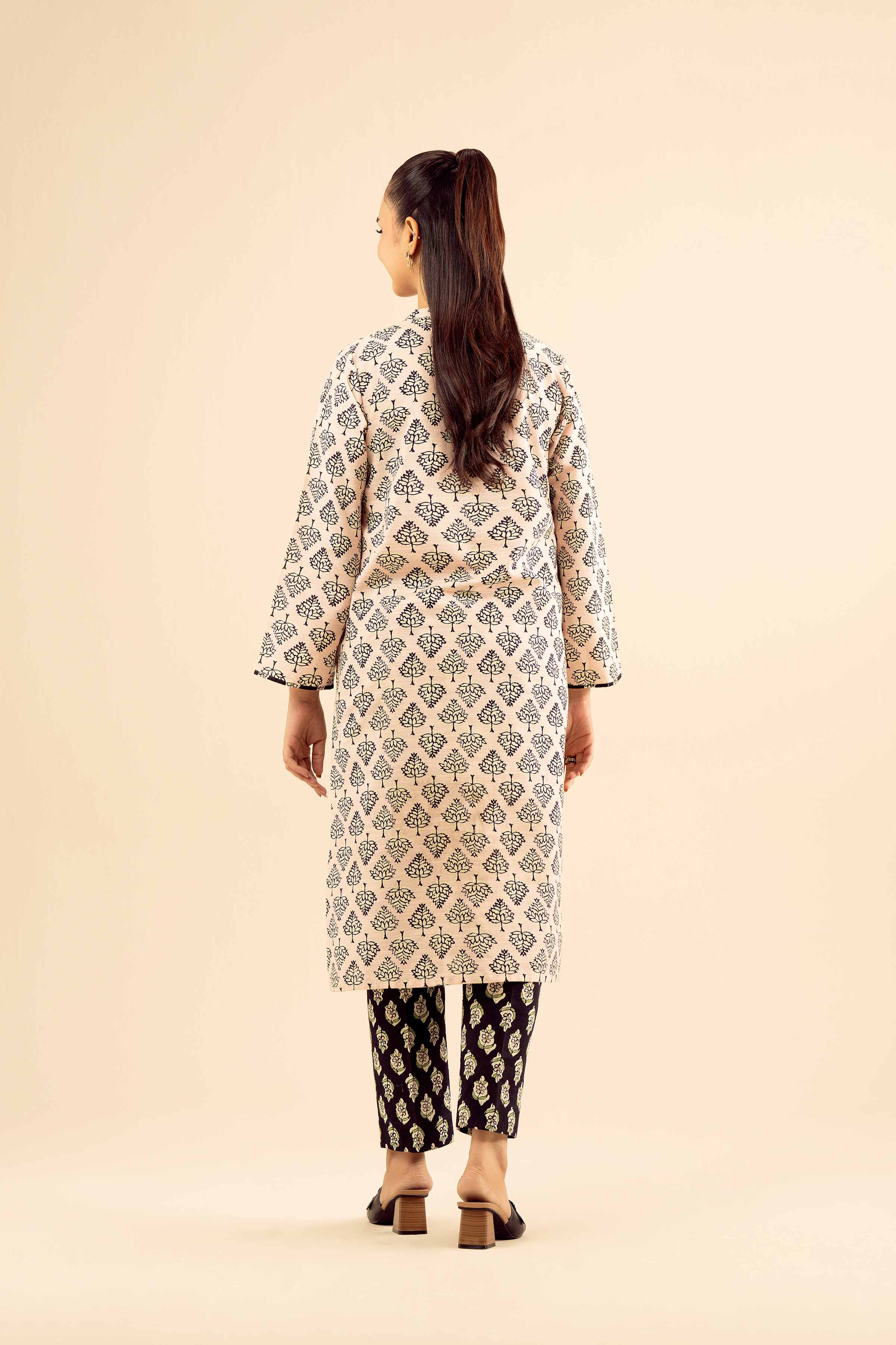 NishatUK - Pink Embroidered Khaddar 2-piece ready to wear Dress