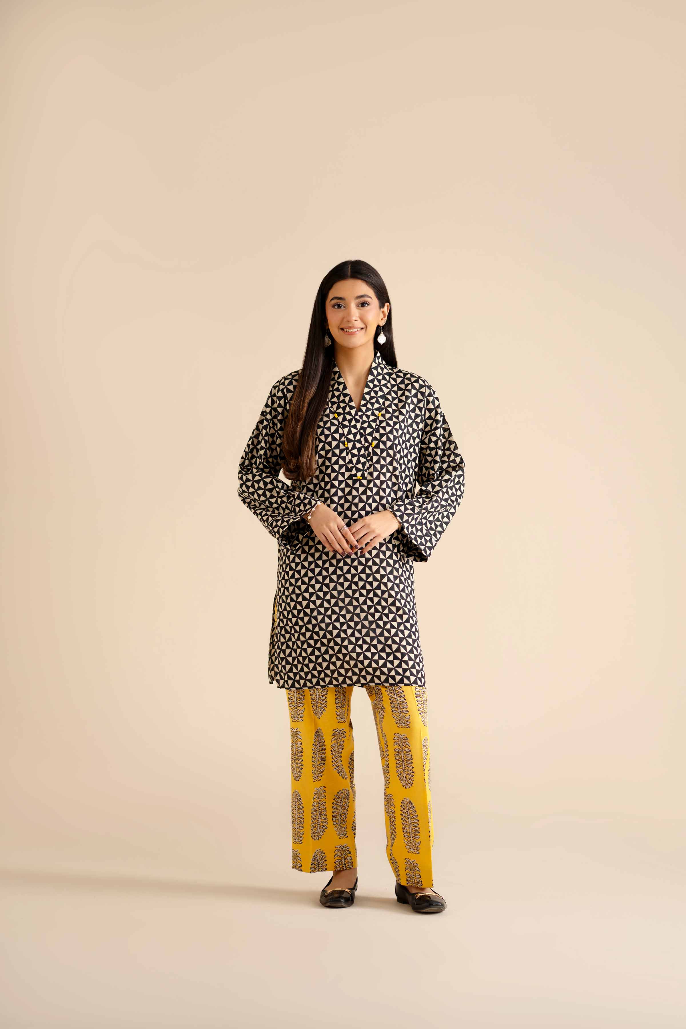 NishatUK - Black Solids Karandi 2-piece ready to wear Dress
