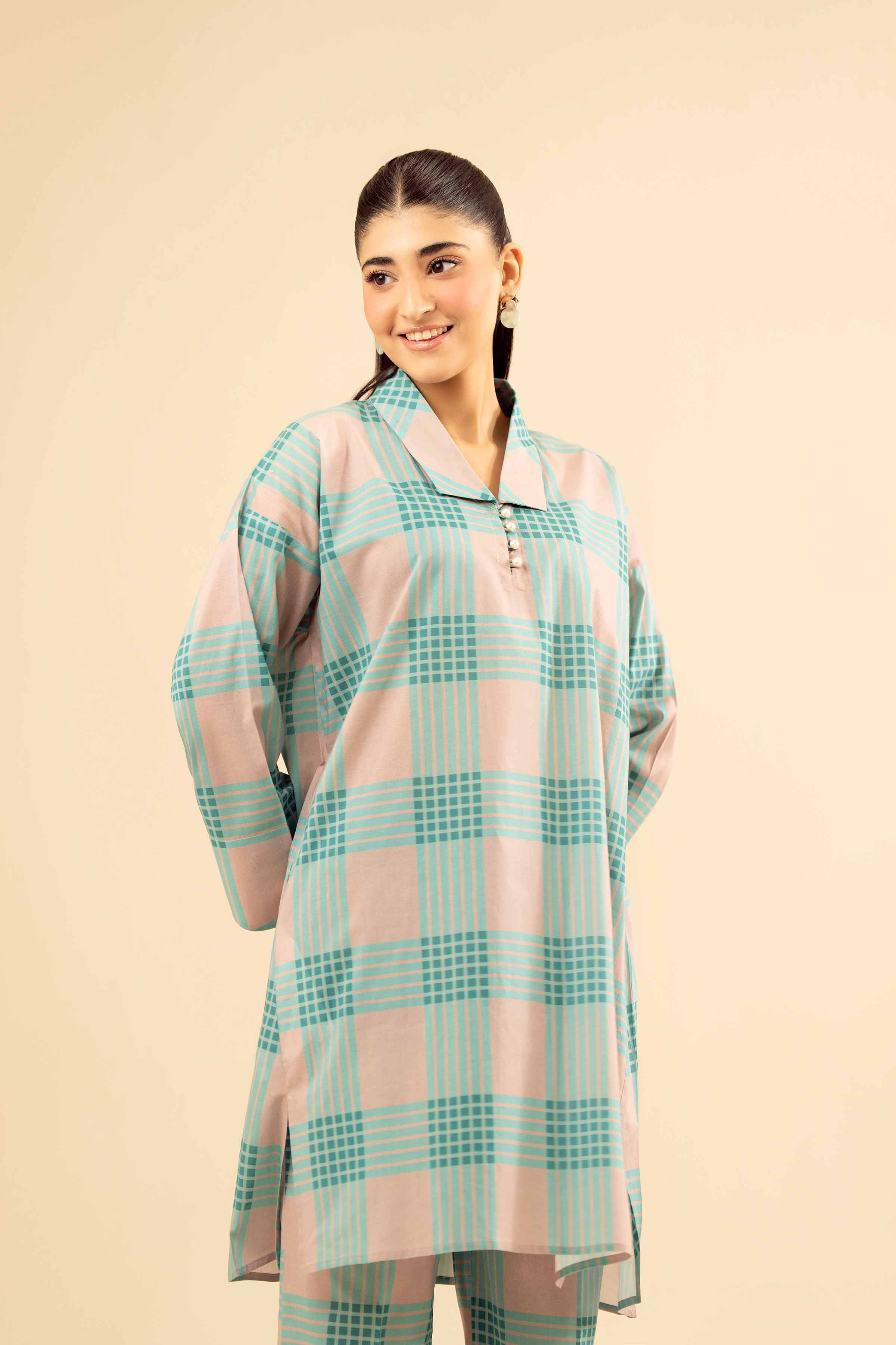 NishatUK - Ferozi Printed Cambric 2-piece ready to wear Dress