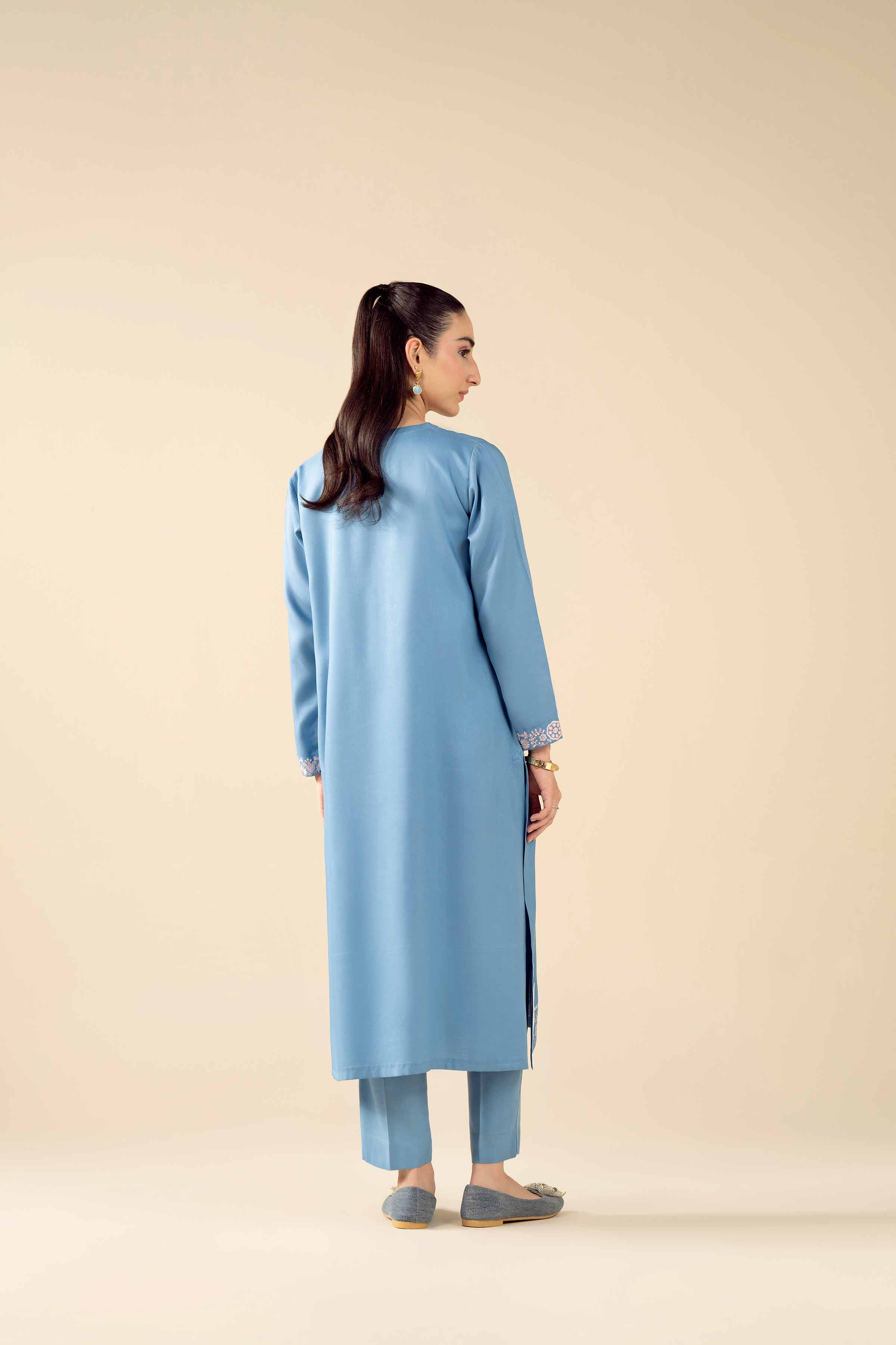 NishatUK - Blue Embroidered Marina 2-piece ready to wear Dress