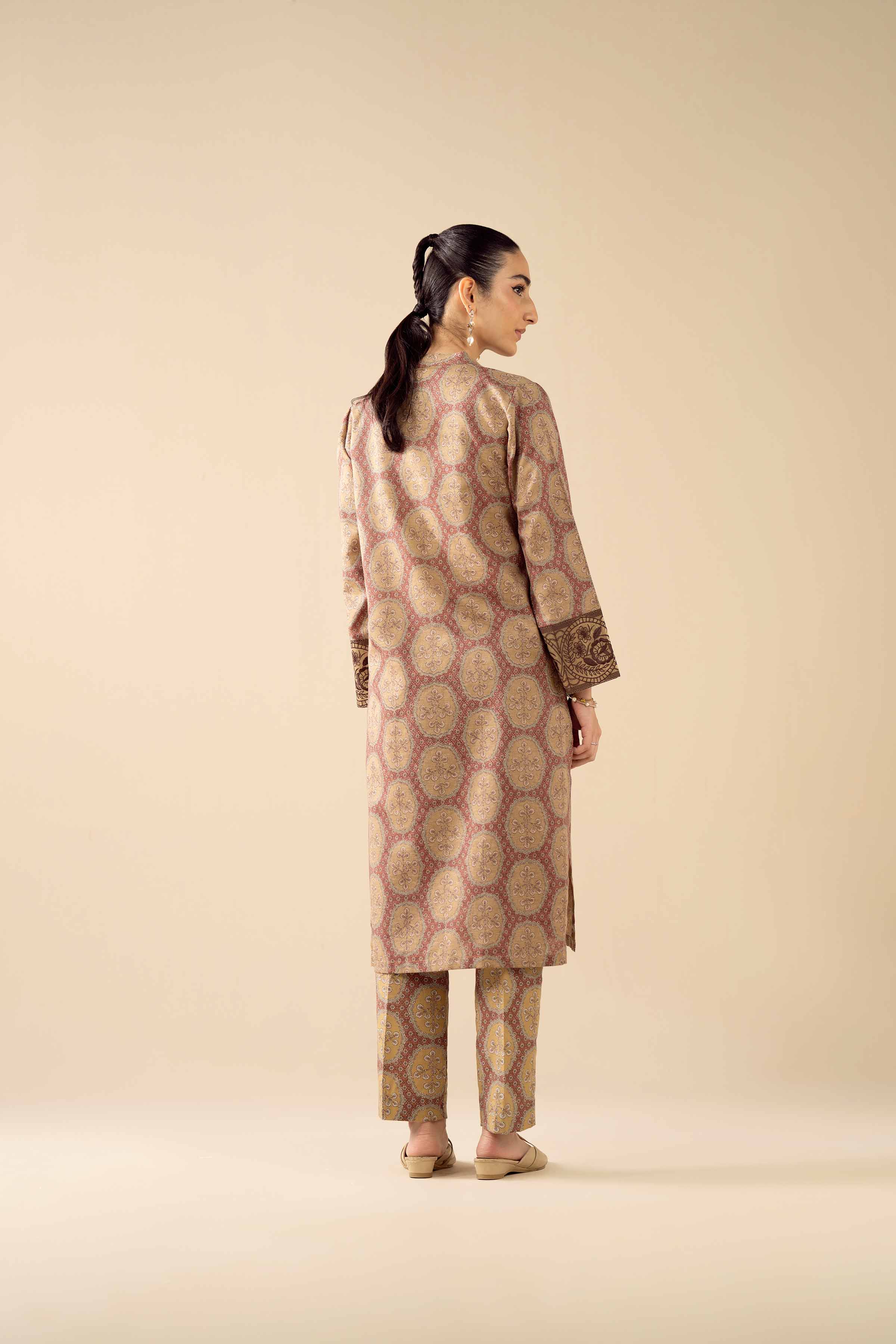 NishatUK - Brown Printed Karandi 2-piece ready to wear Dress