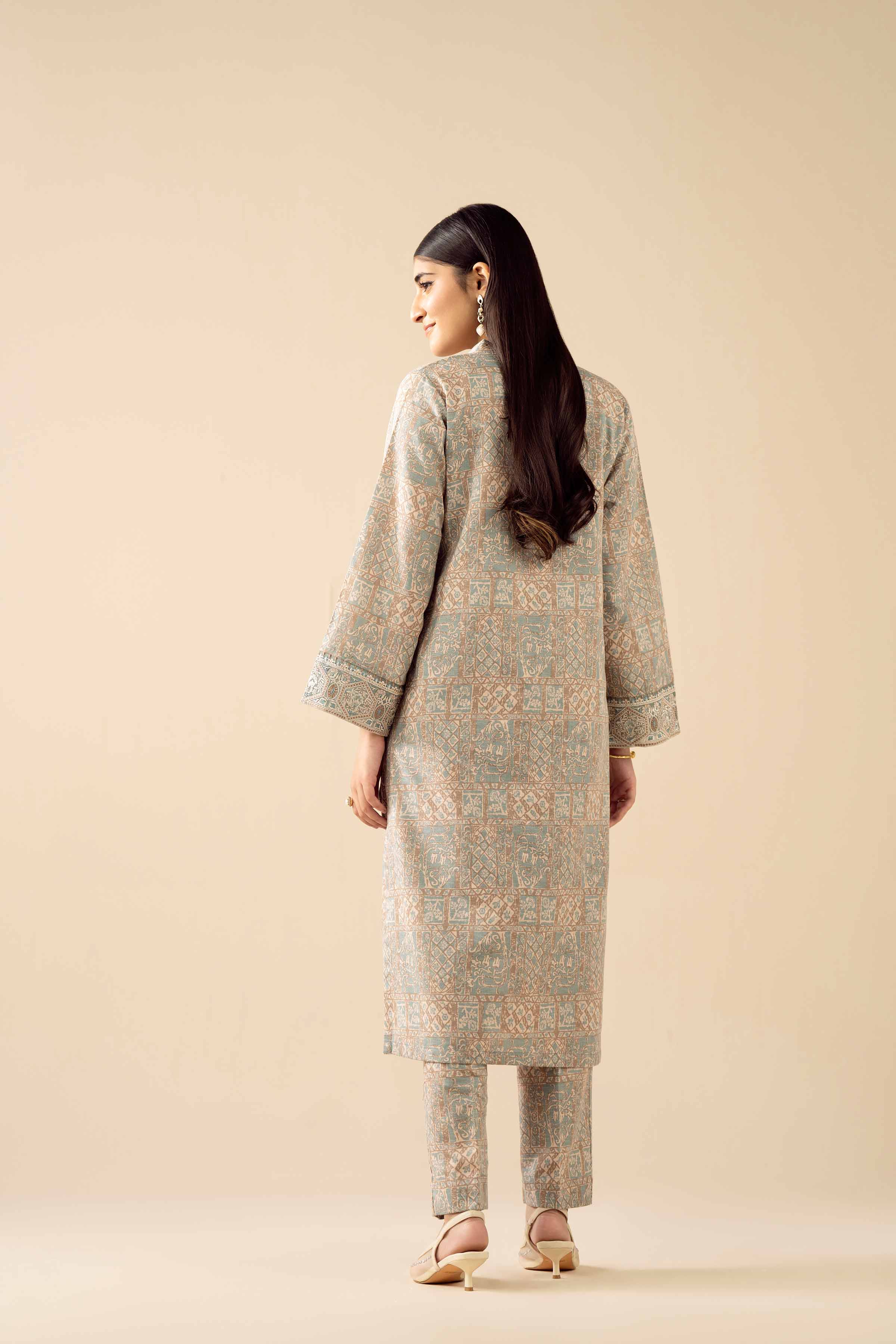 NishatUK - Multi Printed Karandi 2-piece ready to wear Dress