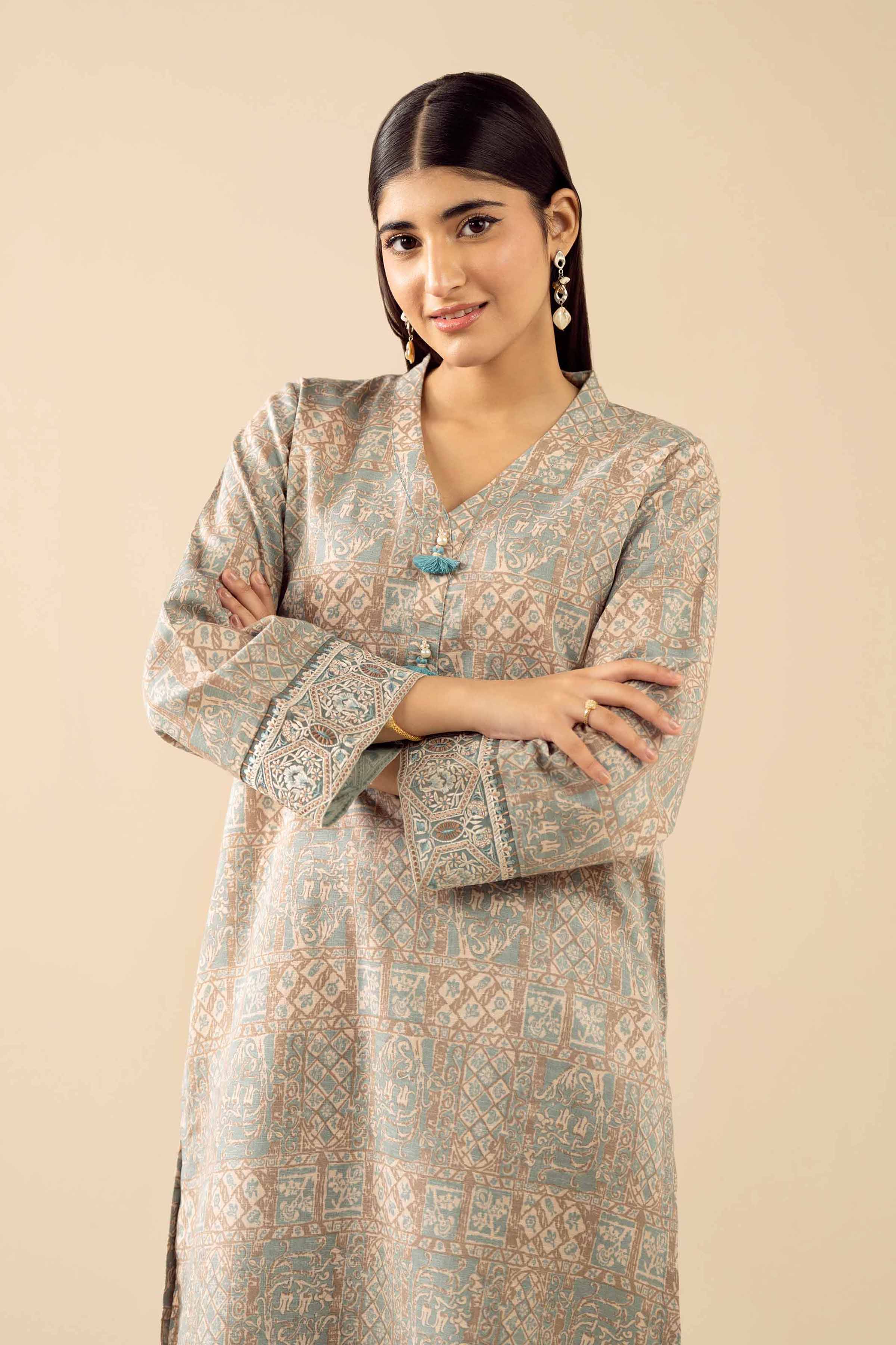 NishatUK - Multi Printed Karandi 2-piece ready to wear Dress