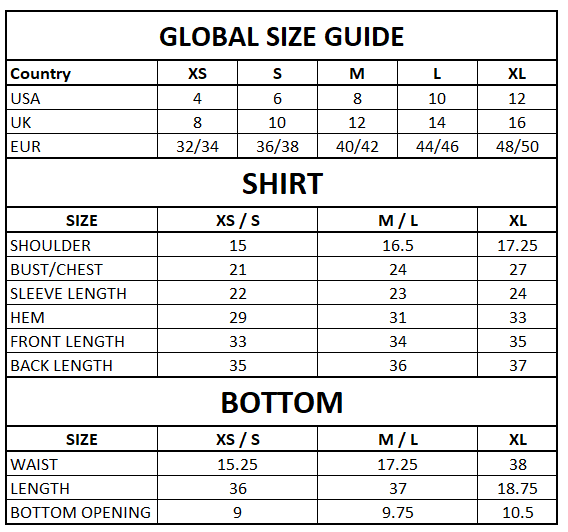 Size Guide