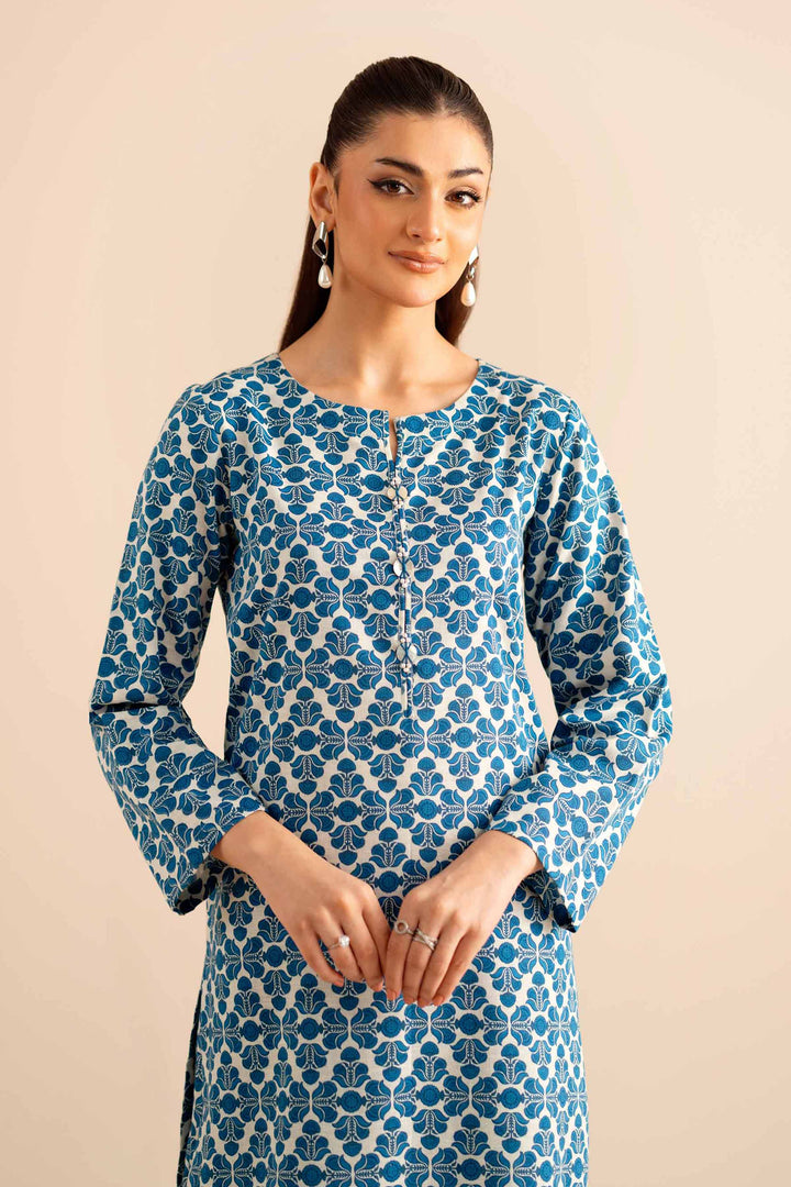 NishatUK - Blue Printed Karandi 2-piece ready to wear Dress