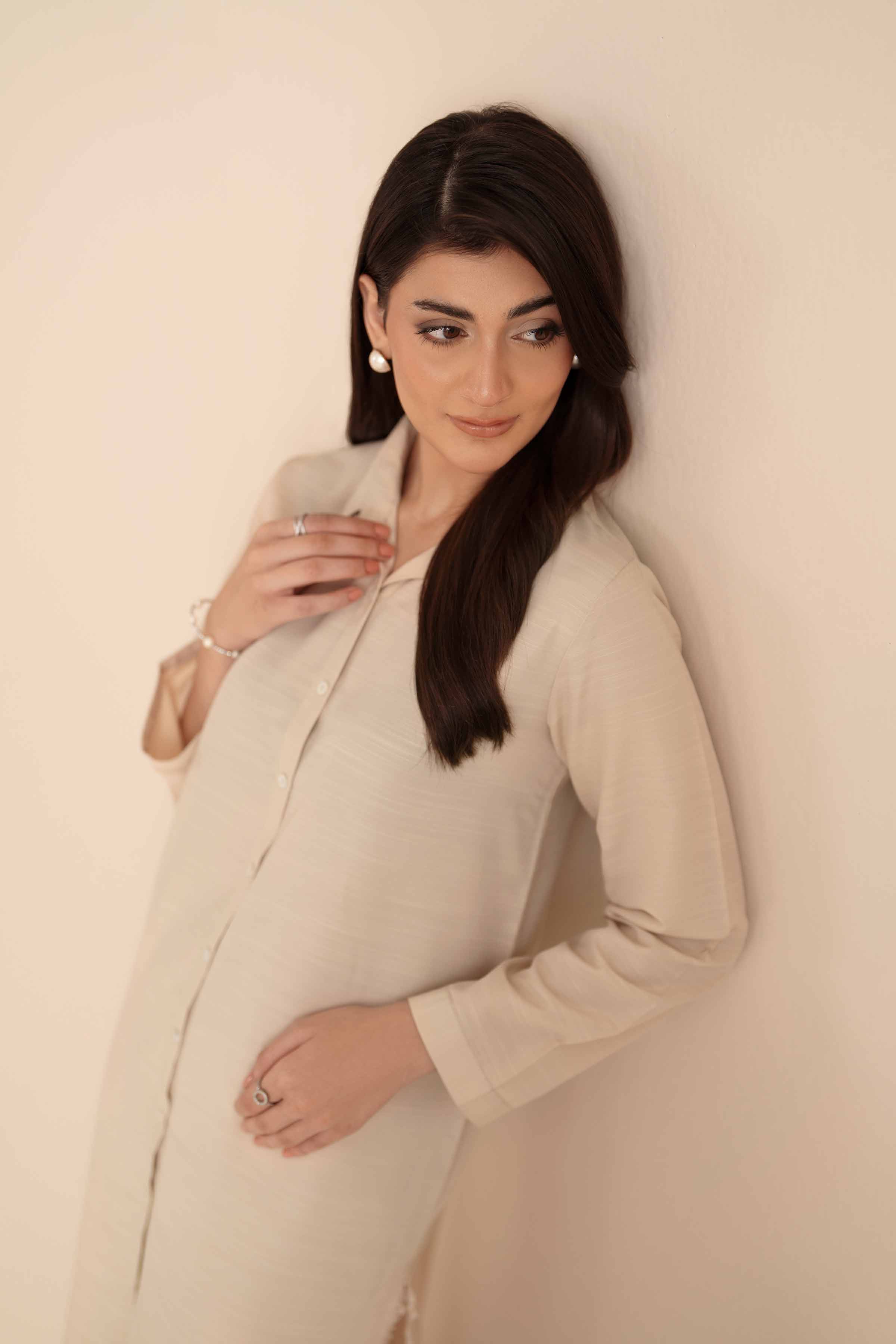 NishatUK - White Solids Silk 2-piece ready to wear Dress