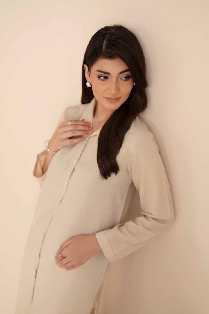 NishatUK - White Solids Silk 2-piece ready to wear Dress