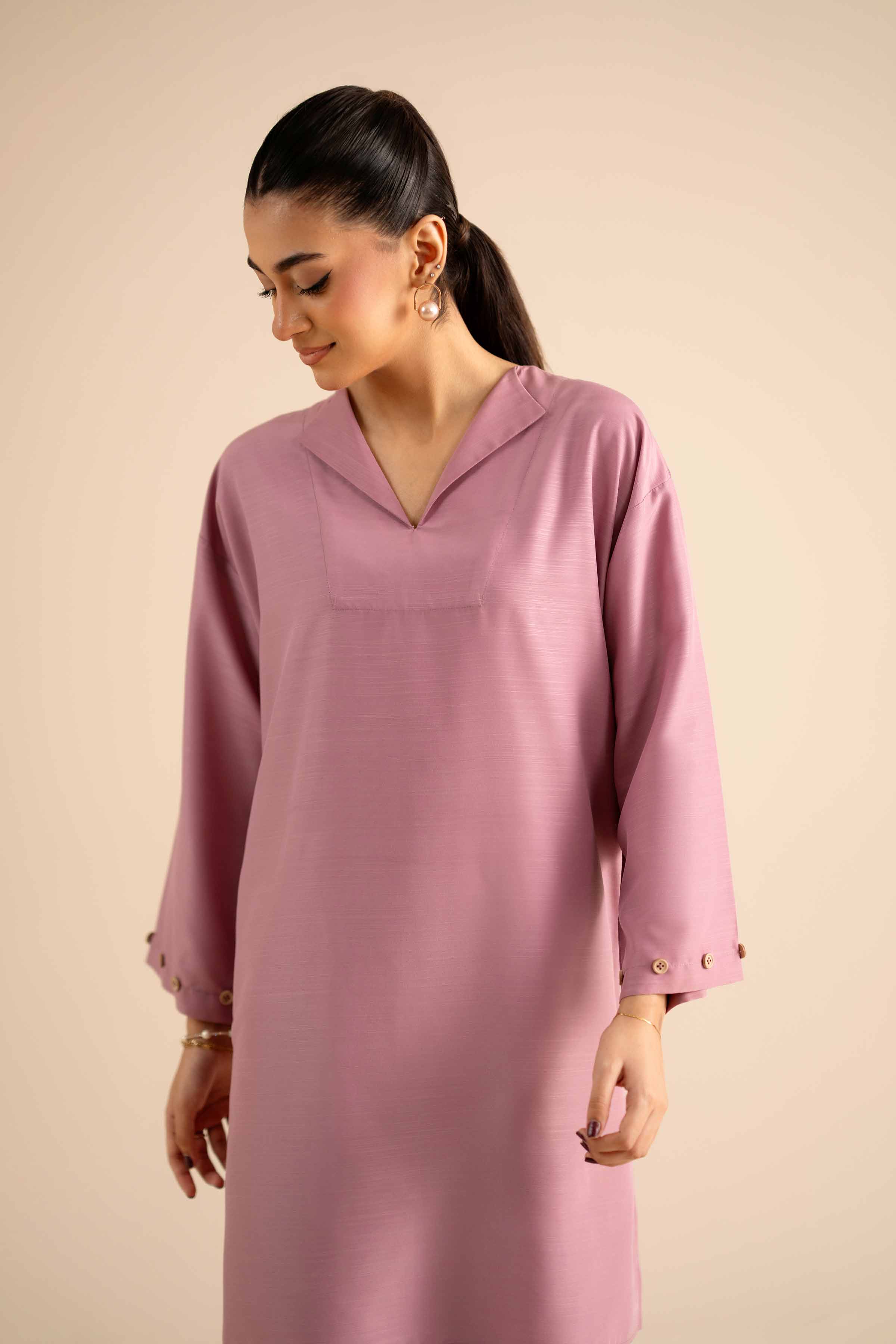 NishatUK - Pink Solids Silk 2-piece ready to wear Dress