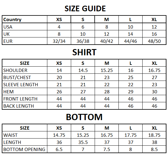 Size Guide