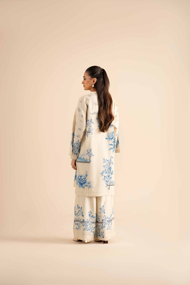 NishatUK - Beige Printed Jacquard 2-piece ready to wear Dress