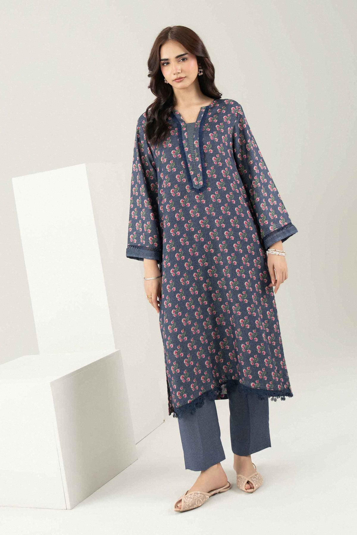 Nishat UK - Blue Printed Karandi 2 Pieces ready to wear Dress